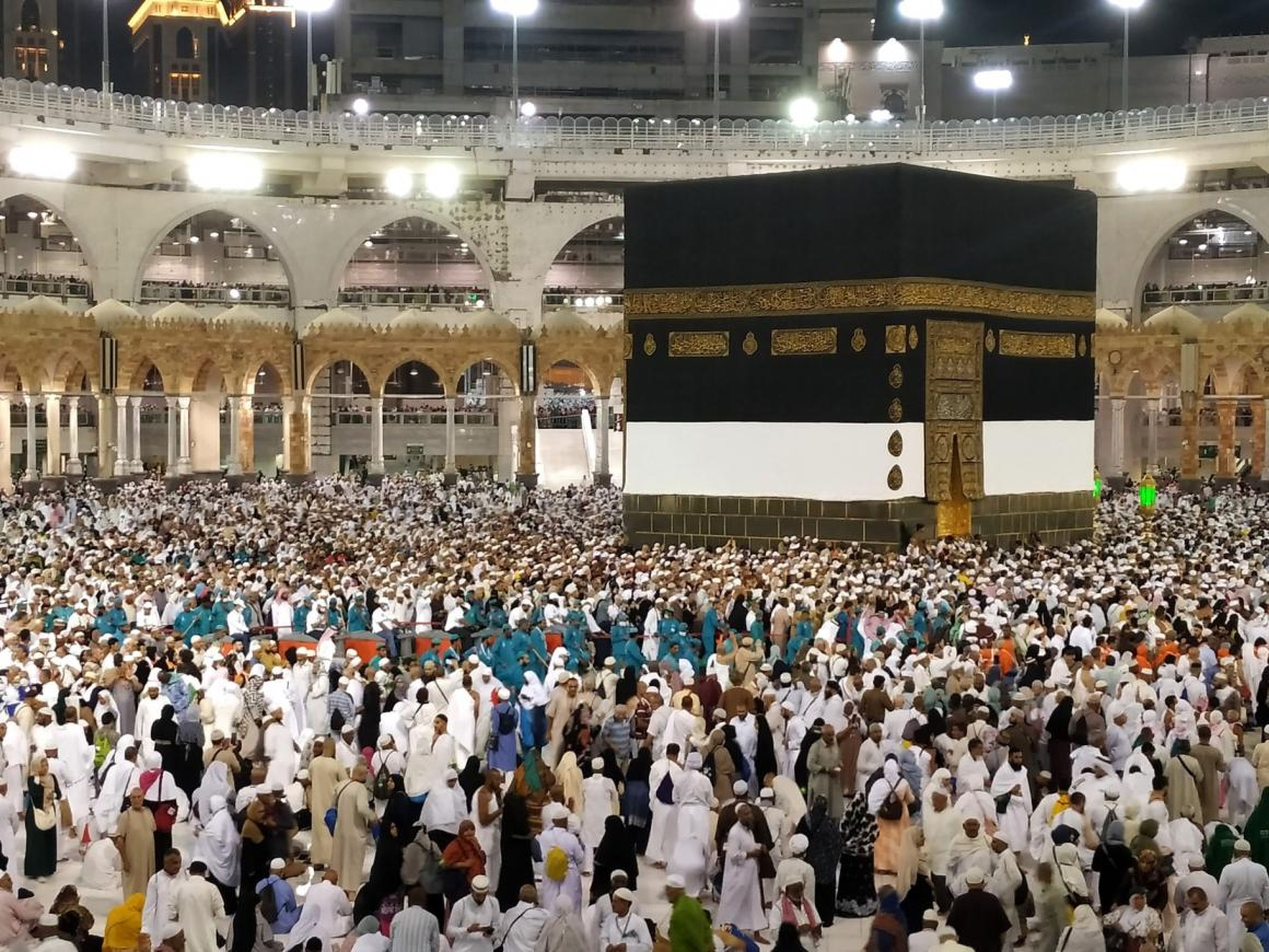 La Kaaba en Masjid al-Haram en La Meca, Arabia Saudita.
