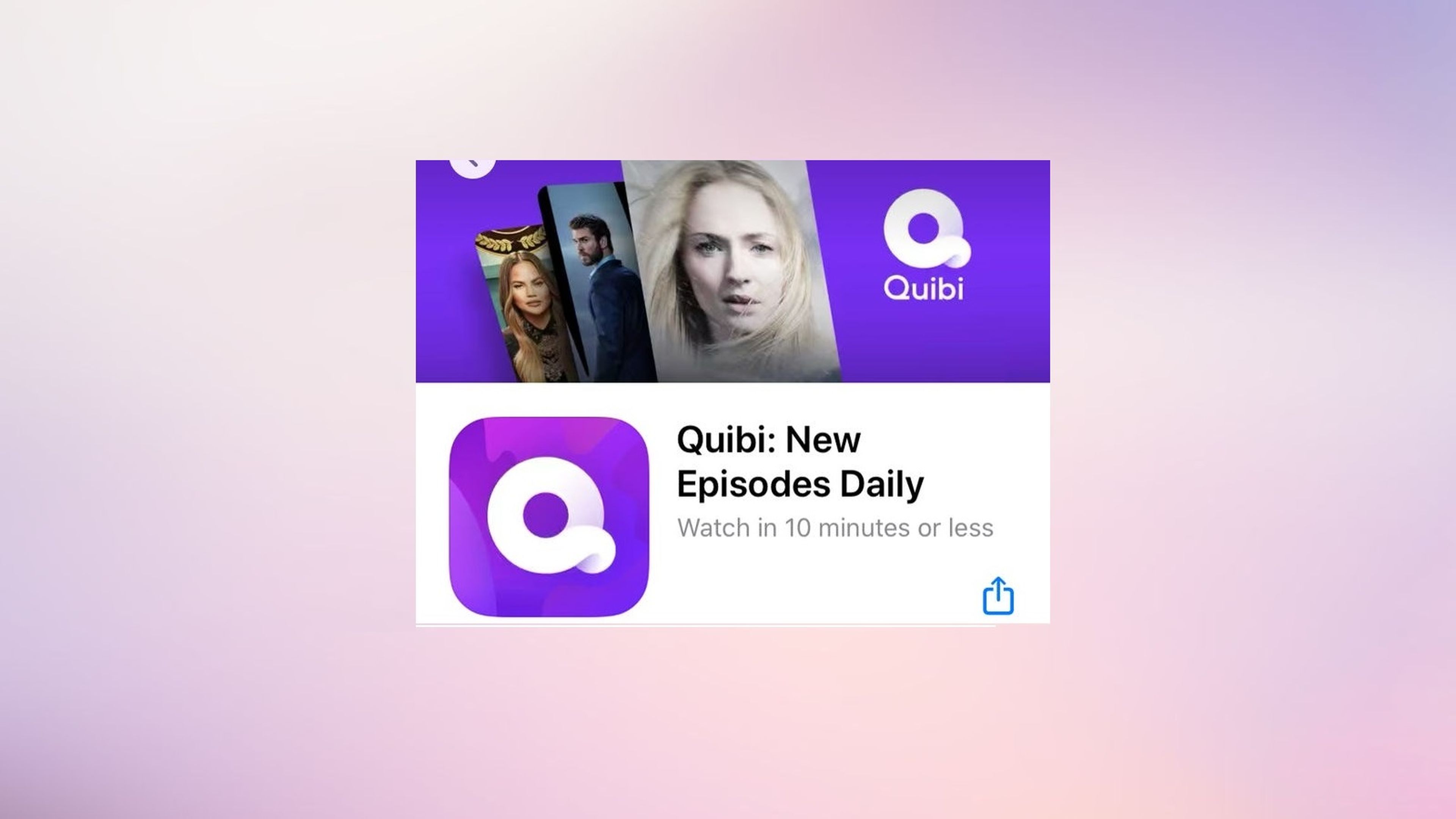 La app de Quibi ya se encuentra disponible (en Estados Unidos) en la App Store y la Play Store.