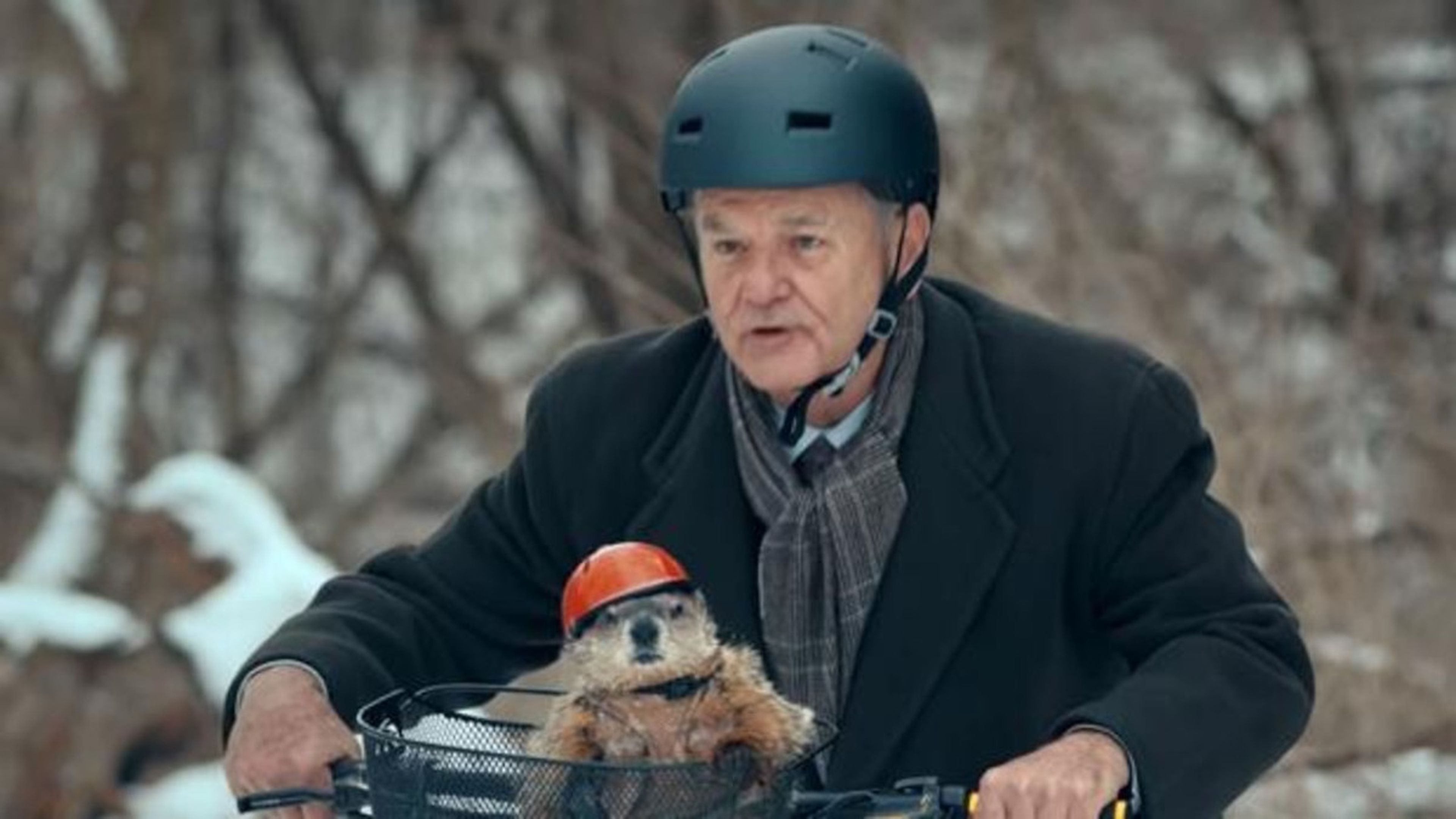 Bill Murray y su marmota presentan la bicicleta eléctrica Jeep e-Bike.