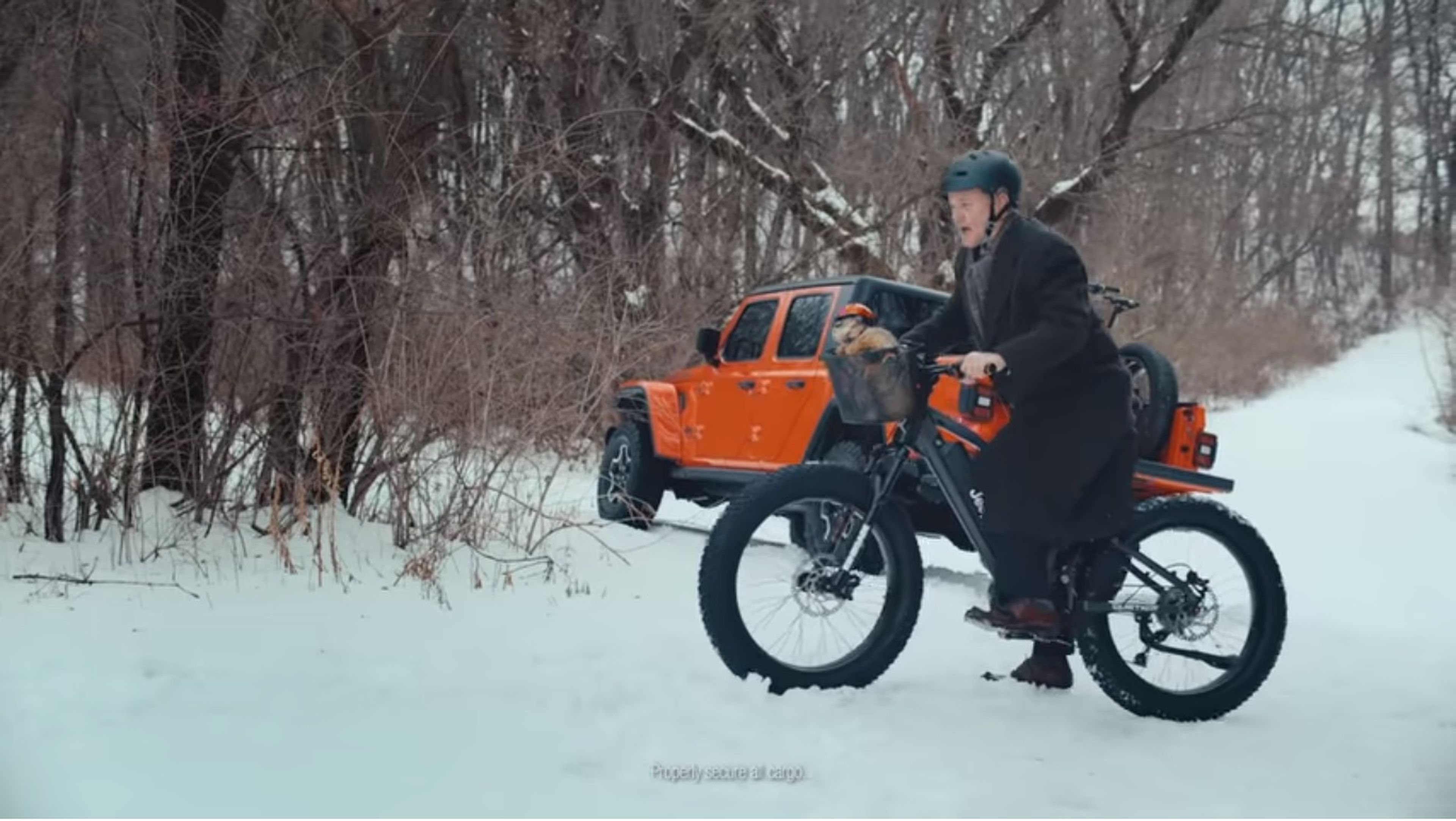 Bill Murray y la marmota en la Jeep e-Bike.