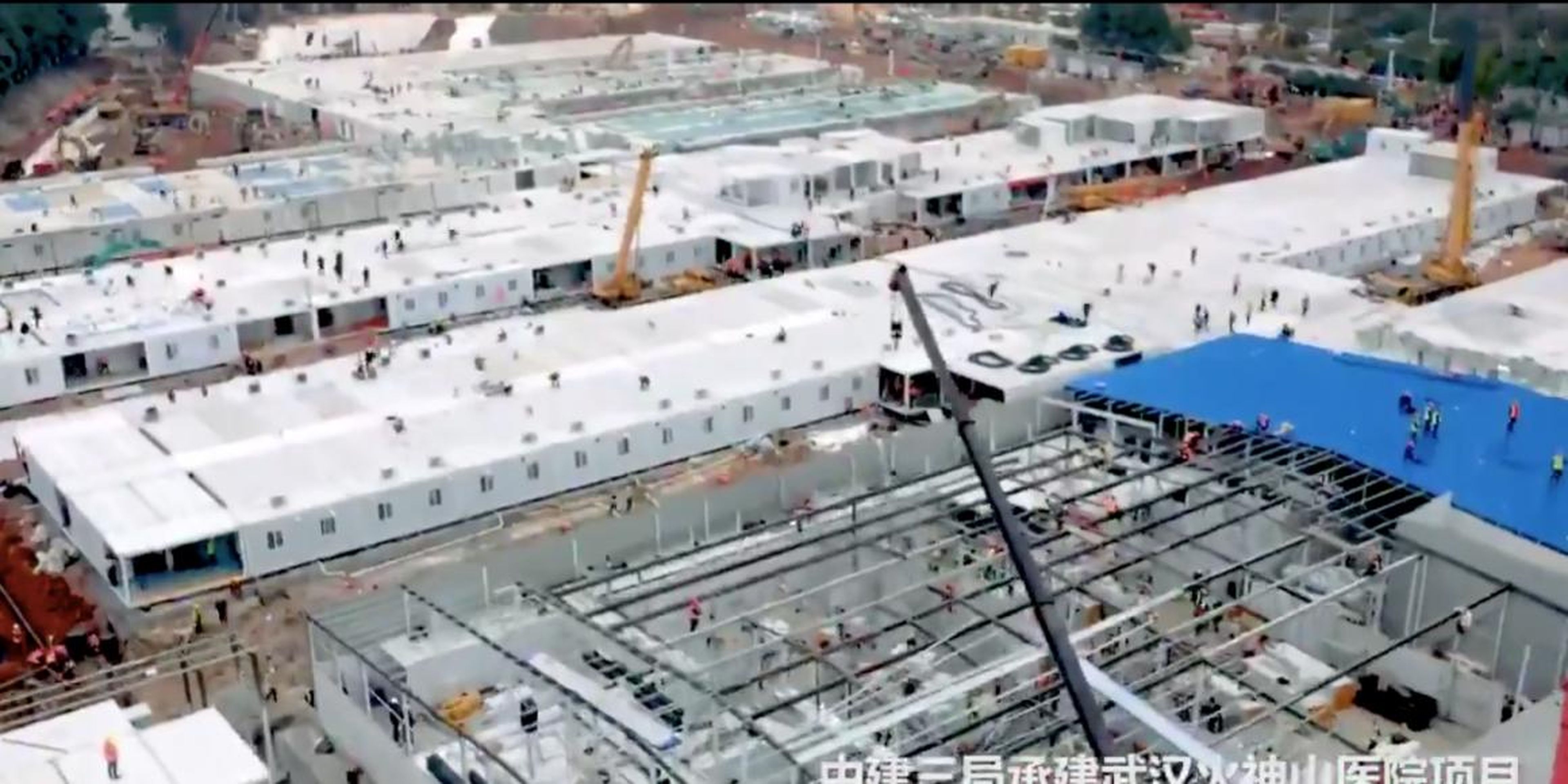 El nuevo Hospital Huoshenshan en Wuhan, China, comenzará a recibir pacientes a partir de este lunes.