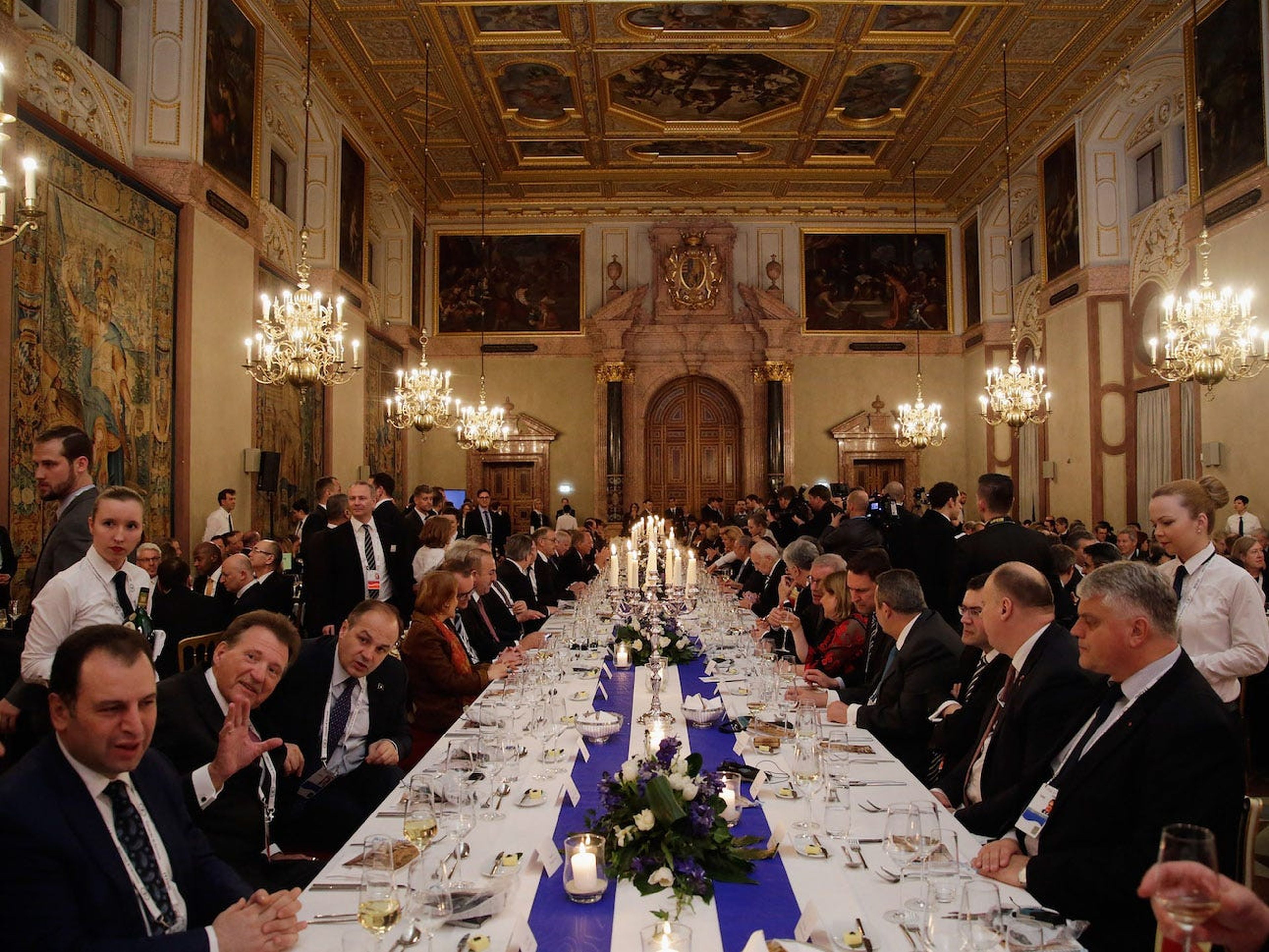 Una cena durante la conferencia de seguridad de Múnich en 2017