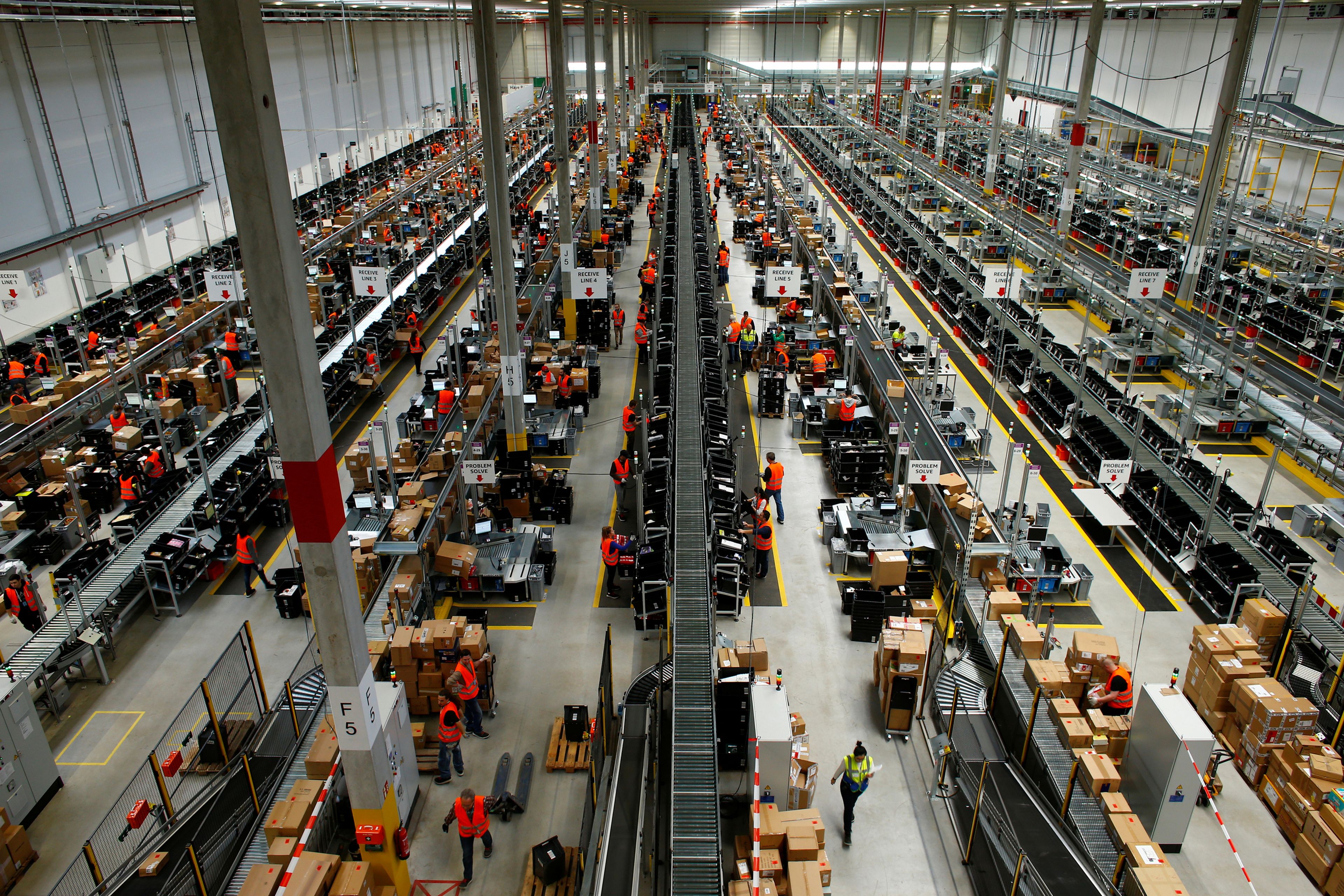Centro logístico de Amazon en la ciudad de Dortmund