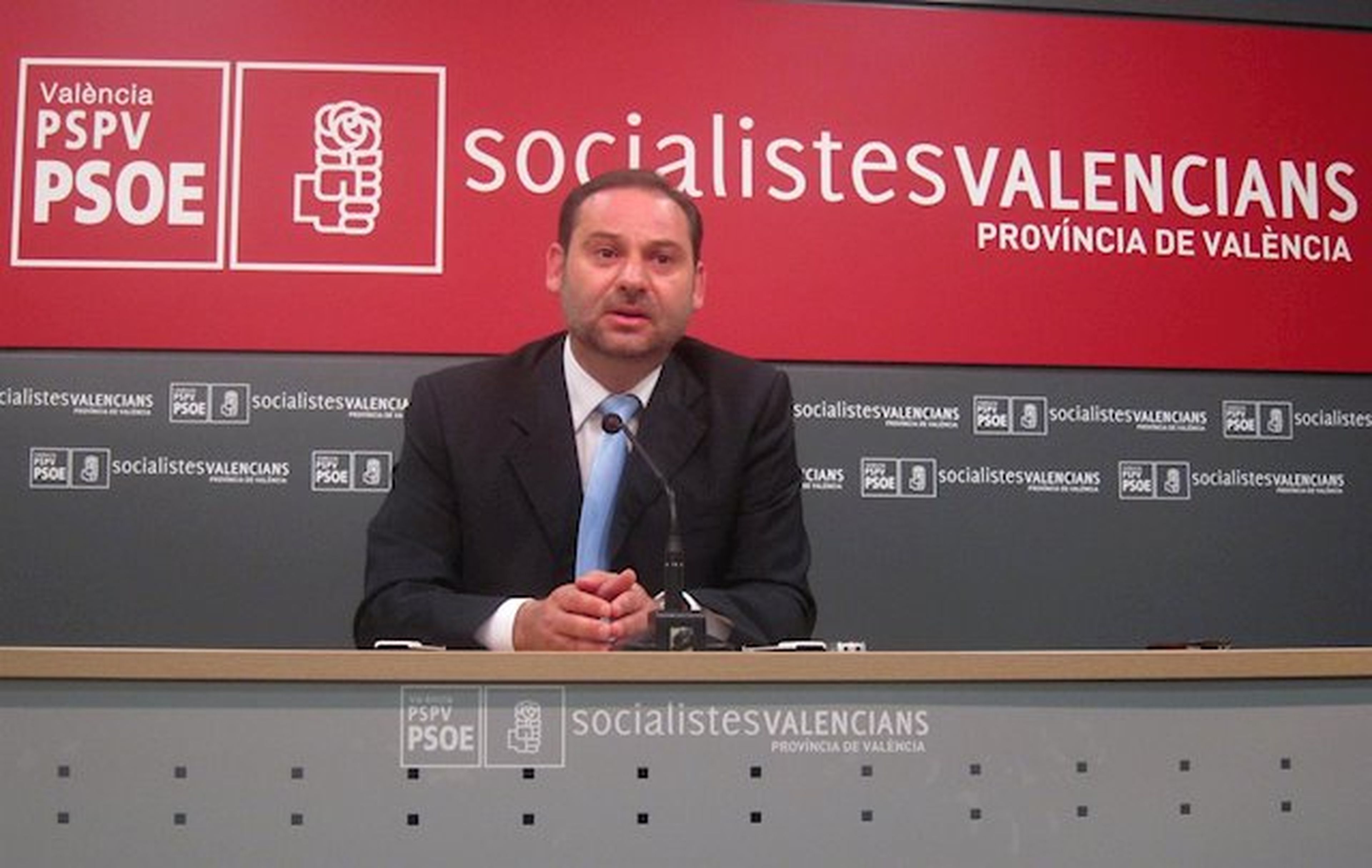 José Luis Ábalos en un mitin del PSPV-PSOE.