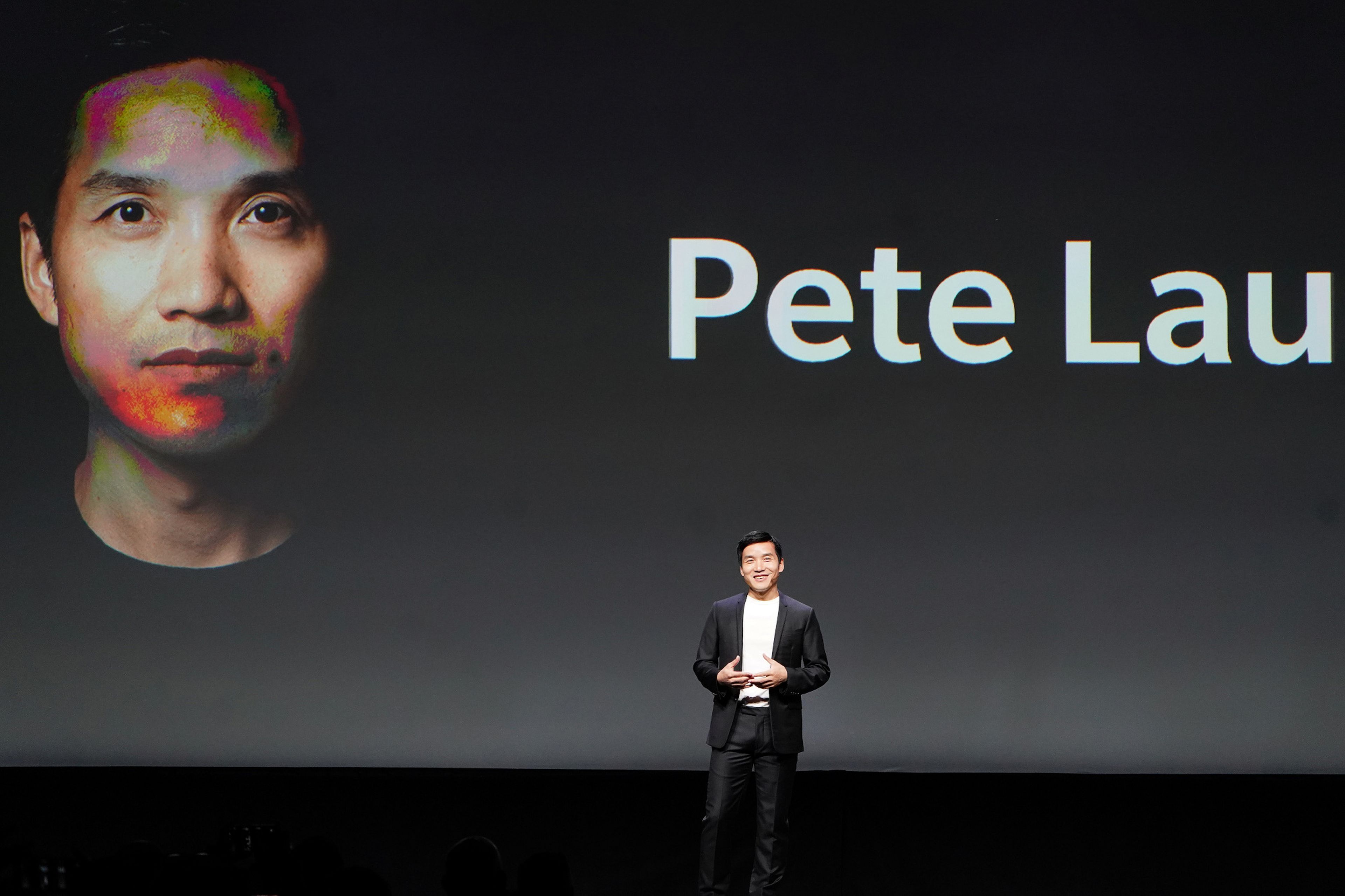 El director ejecutivo de OnePlus, Pete Lau, en el lanzamiento del nuevo OnePlus 6T en Nueva York en 2018.