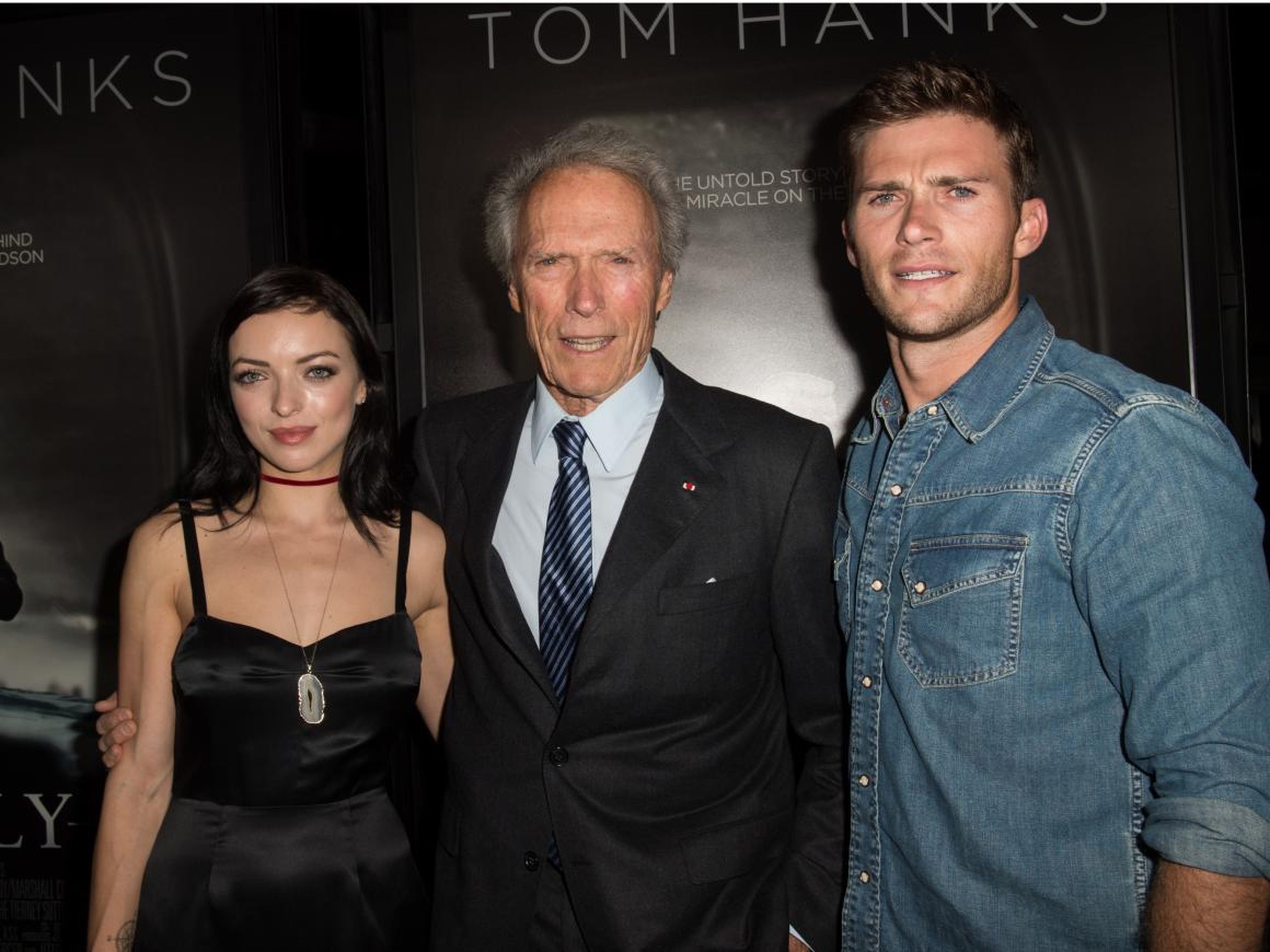 Francesca Eastwood, Clint Eastwood y Scott Eastwood.