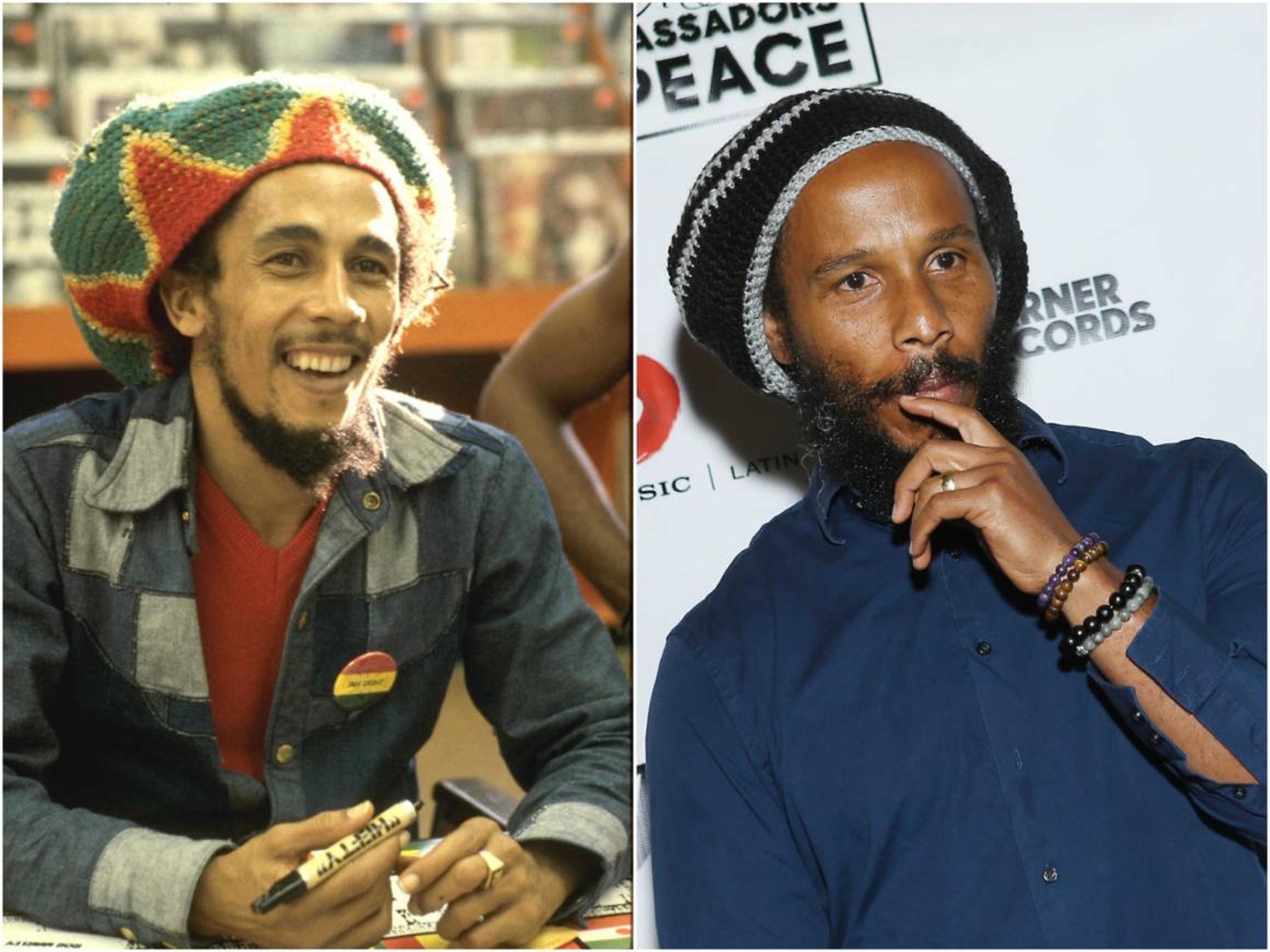 Bob Marley y Ziggy Marley.
