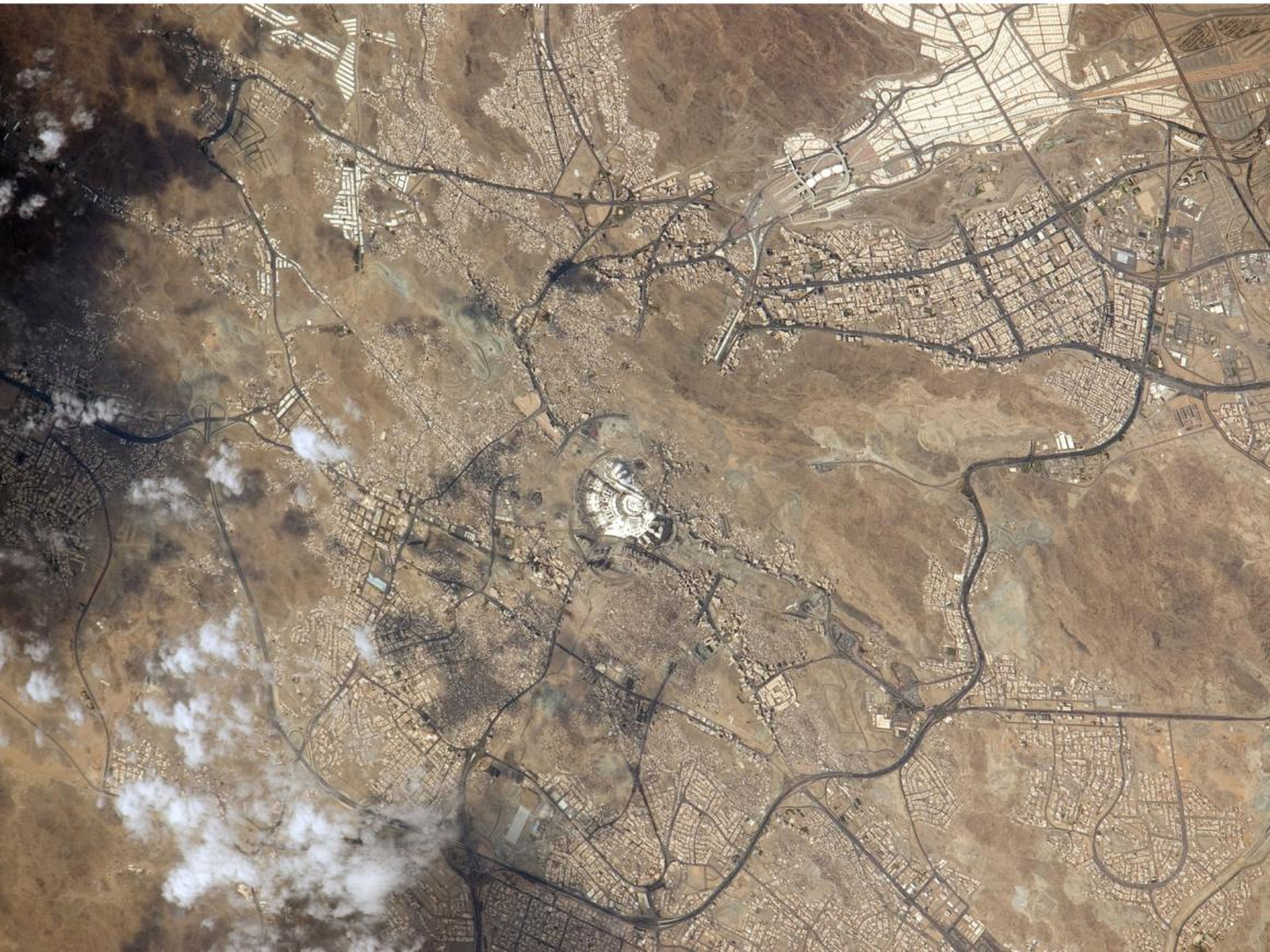 La Meca vista desde una estación espacial internacional.
