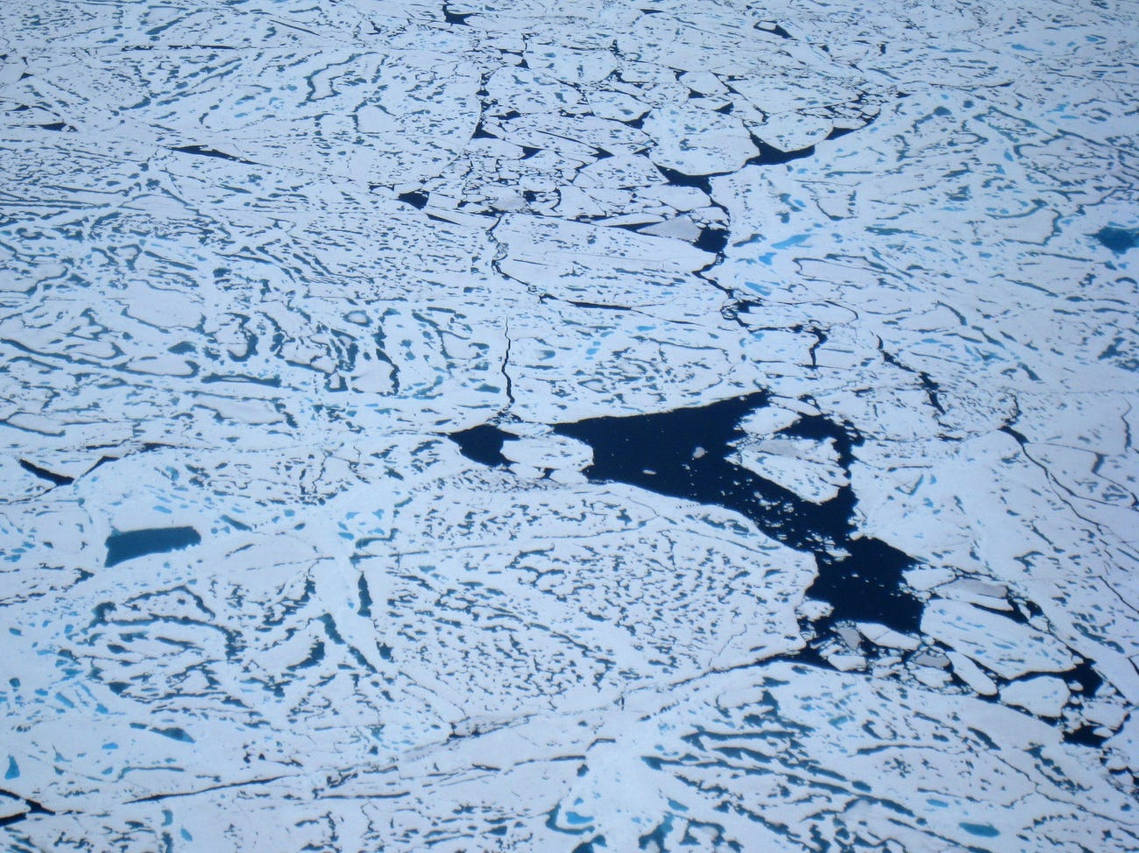 El Ártico desde un avión.