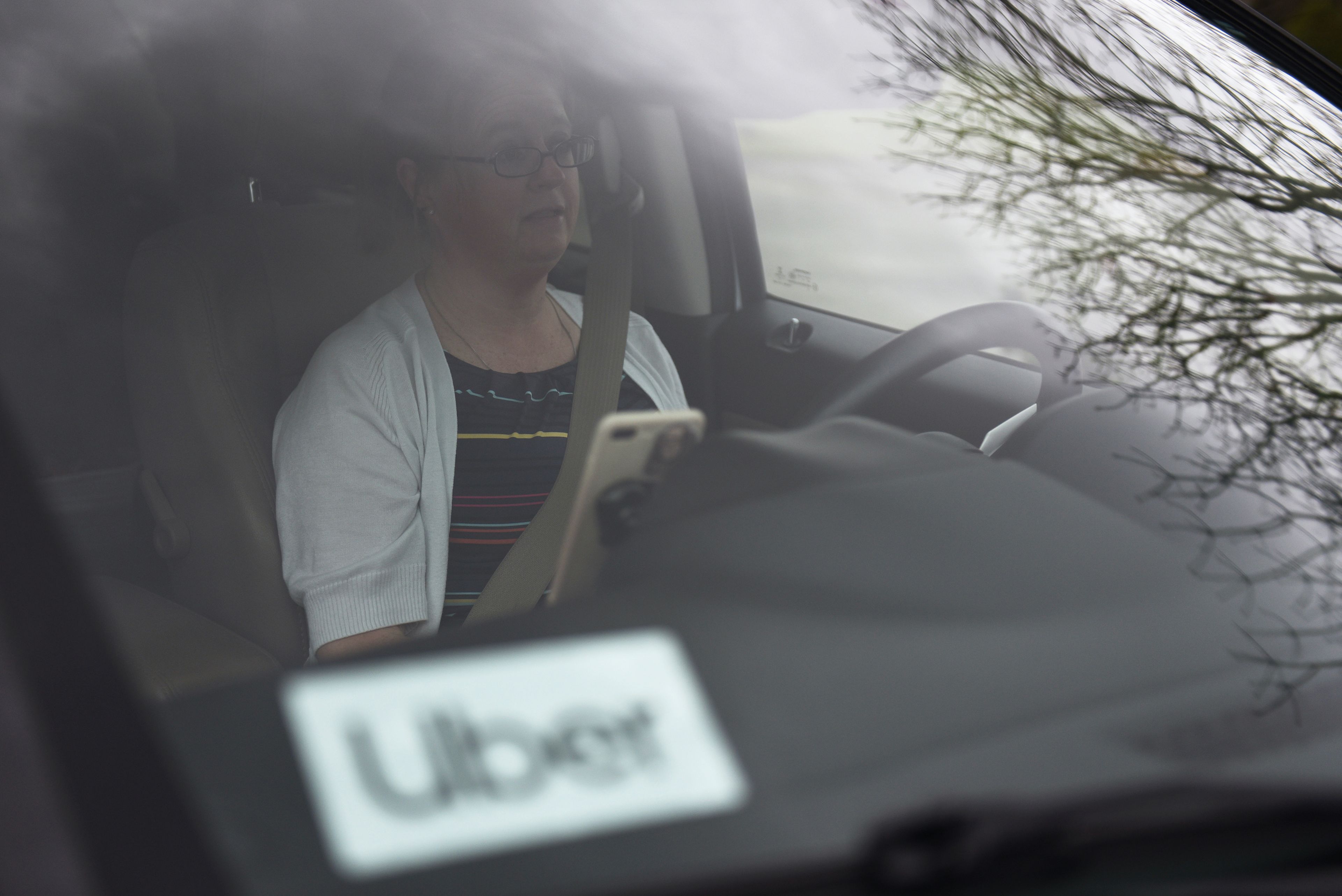 Una conductora de Uber en Louisiana, EEUU.