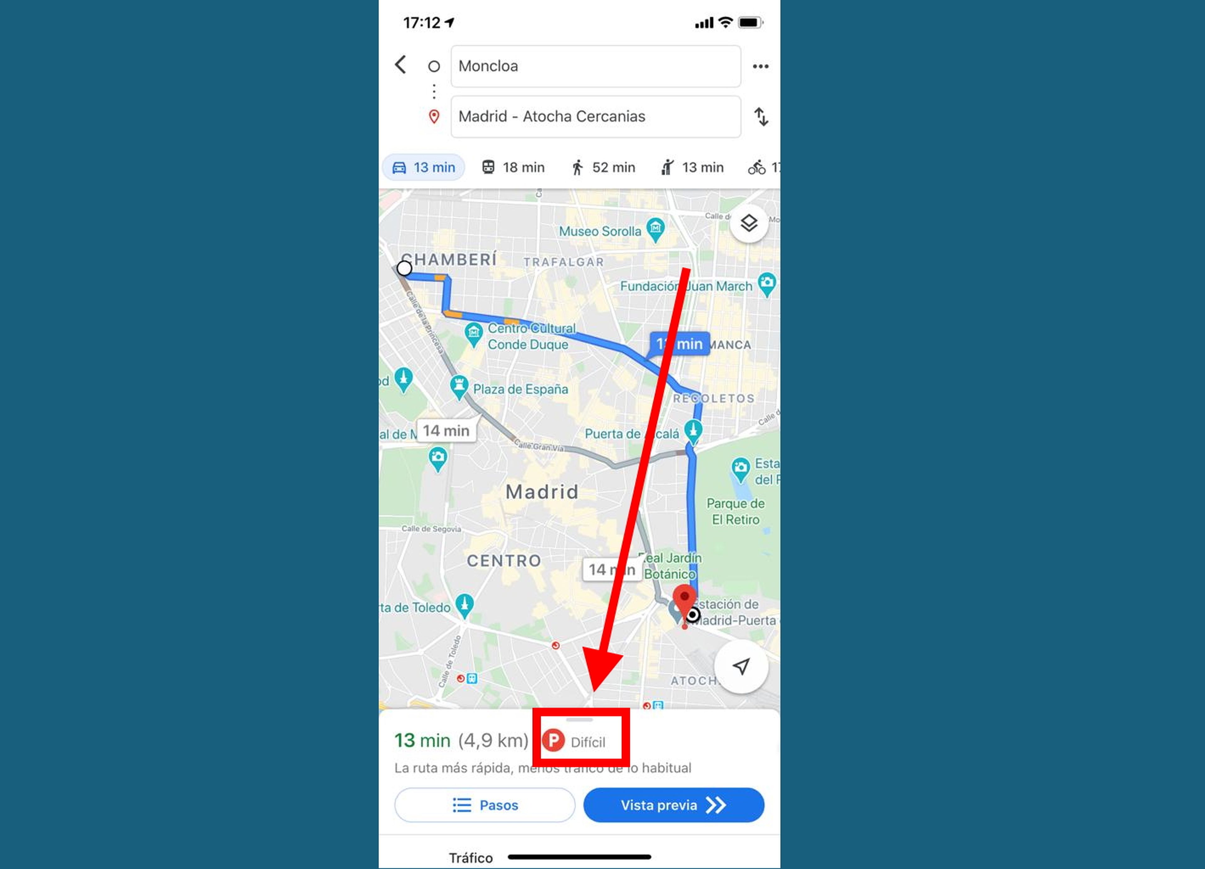 Conoce si te será difícil aparcar en Google Maps