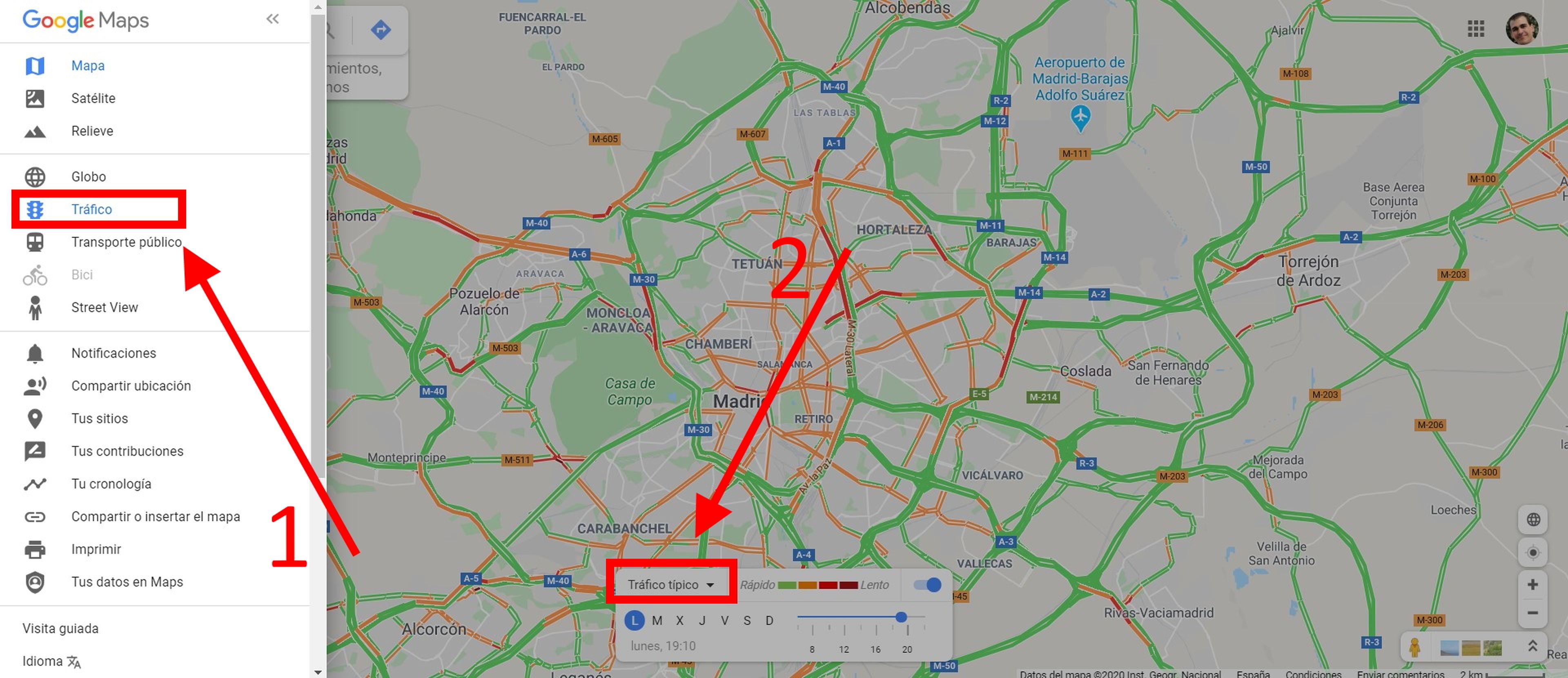 Conoce el tráfico habitual a cualquier hora del día en Google Maps