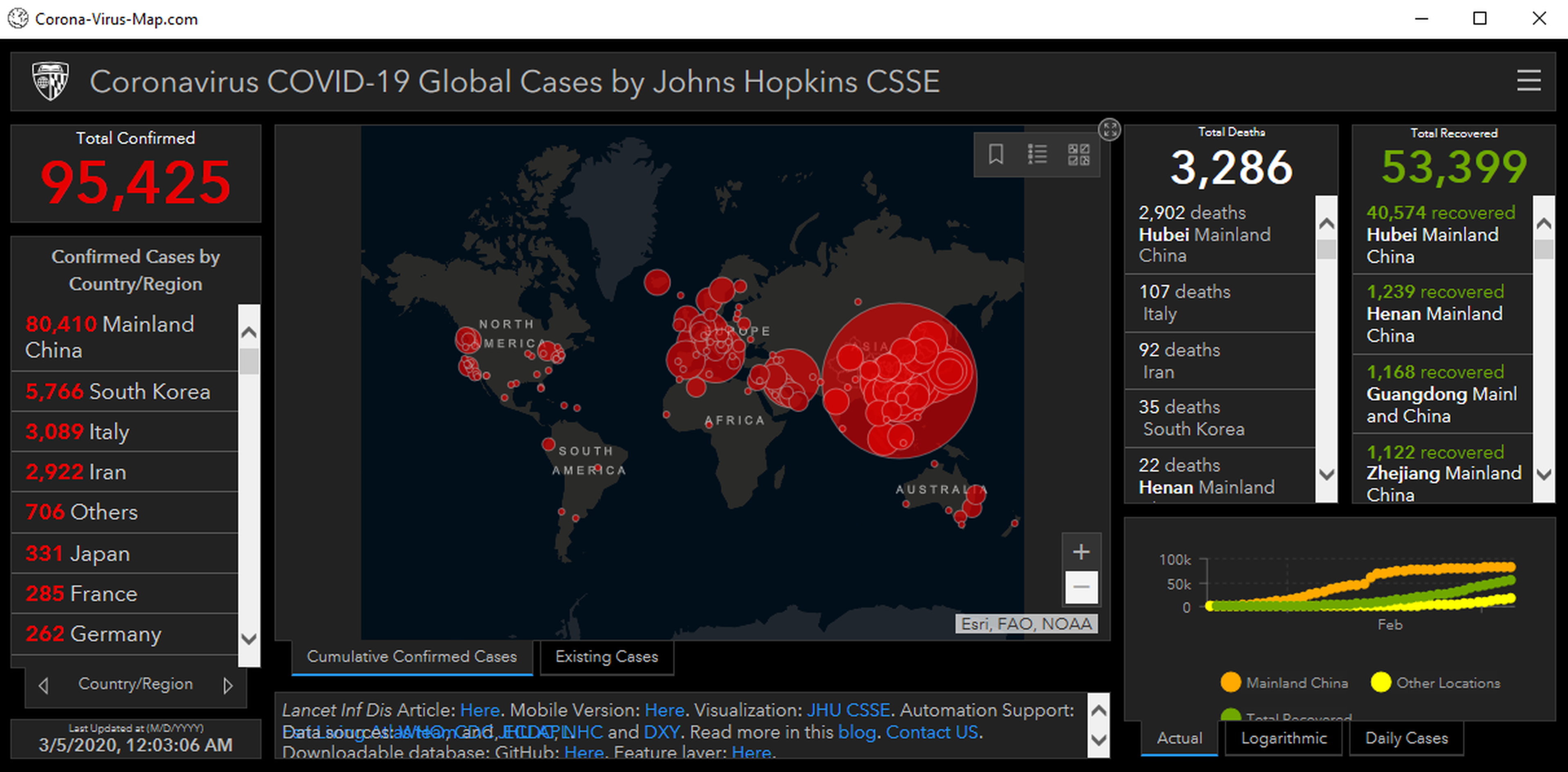 Coronavirus Map, virus.