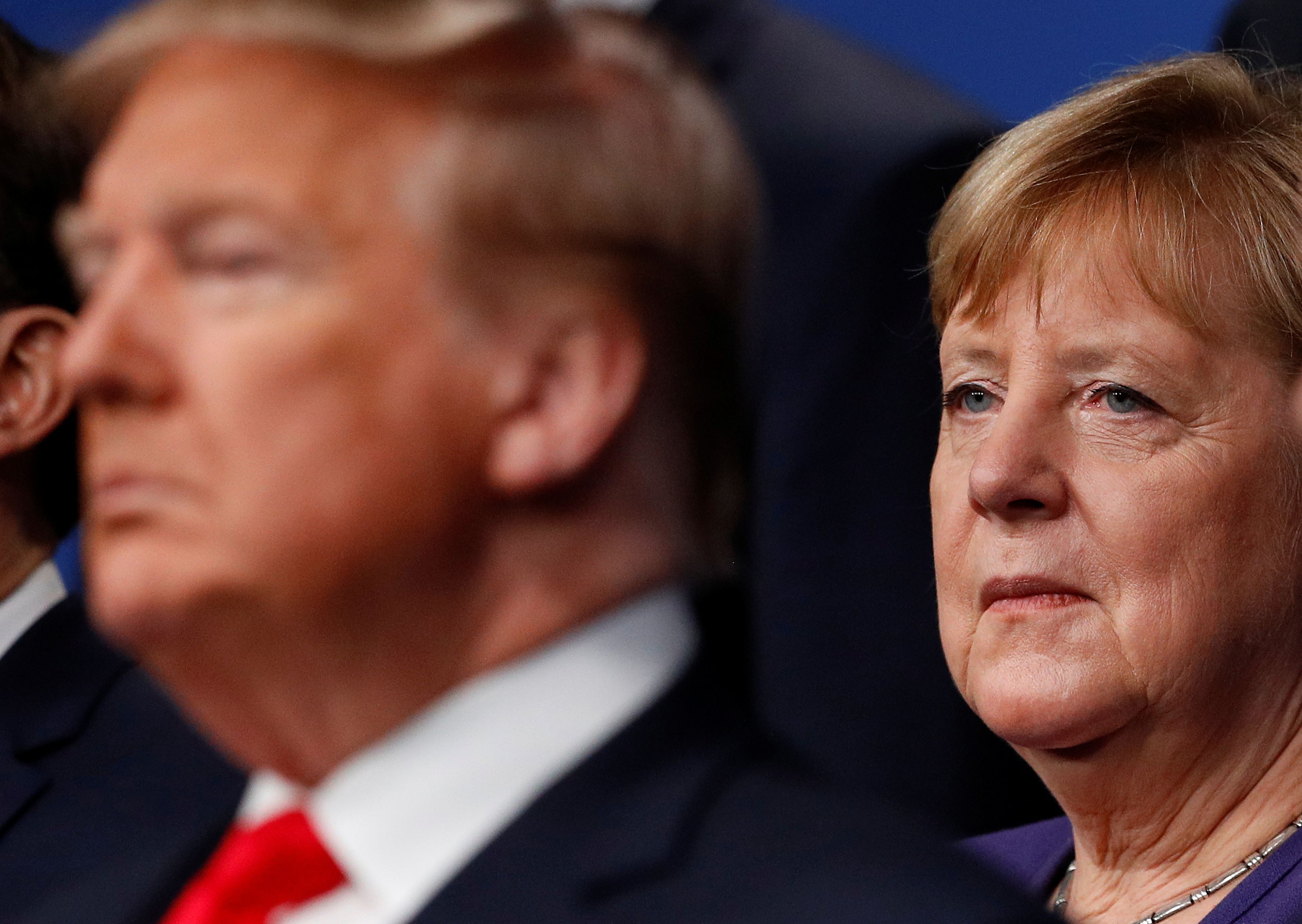 Donald Trump, presidente de los Estados Unidos y Angela Merkel, canciller alemana, en una fotografía de archivo.