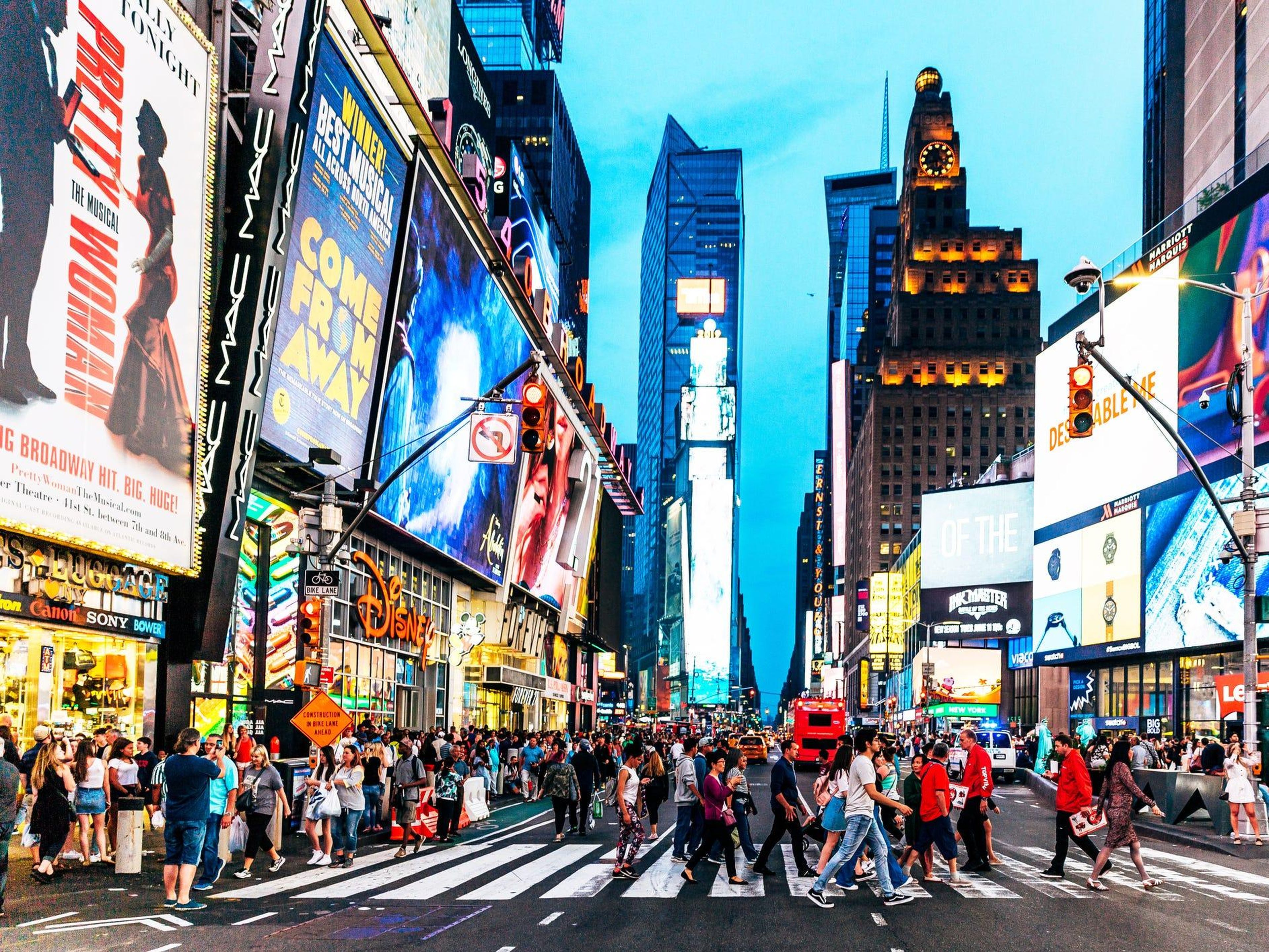 BEFORE: Locals may avoid it, but New York City's Times Square is one of the world's most visited tourist attractions. It sees nearly 380,000 pedestrians every day, according to Times Square Monthly Pedestrian Count Reports.