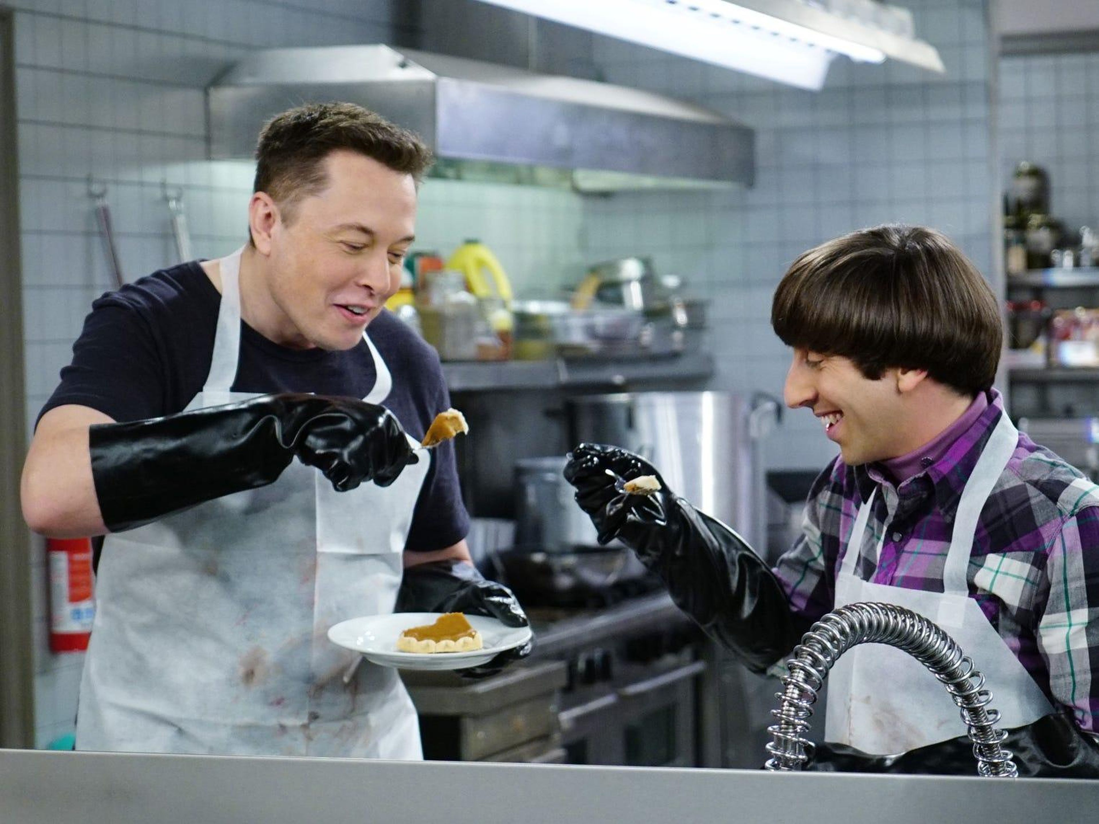 Elon Musk en un episodio de 'The Big Bang Theory' en 2015.
