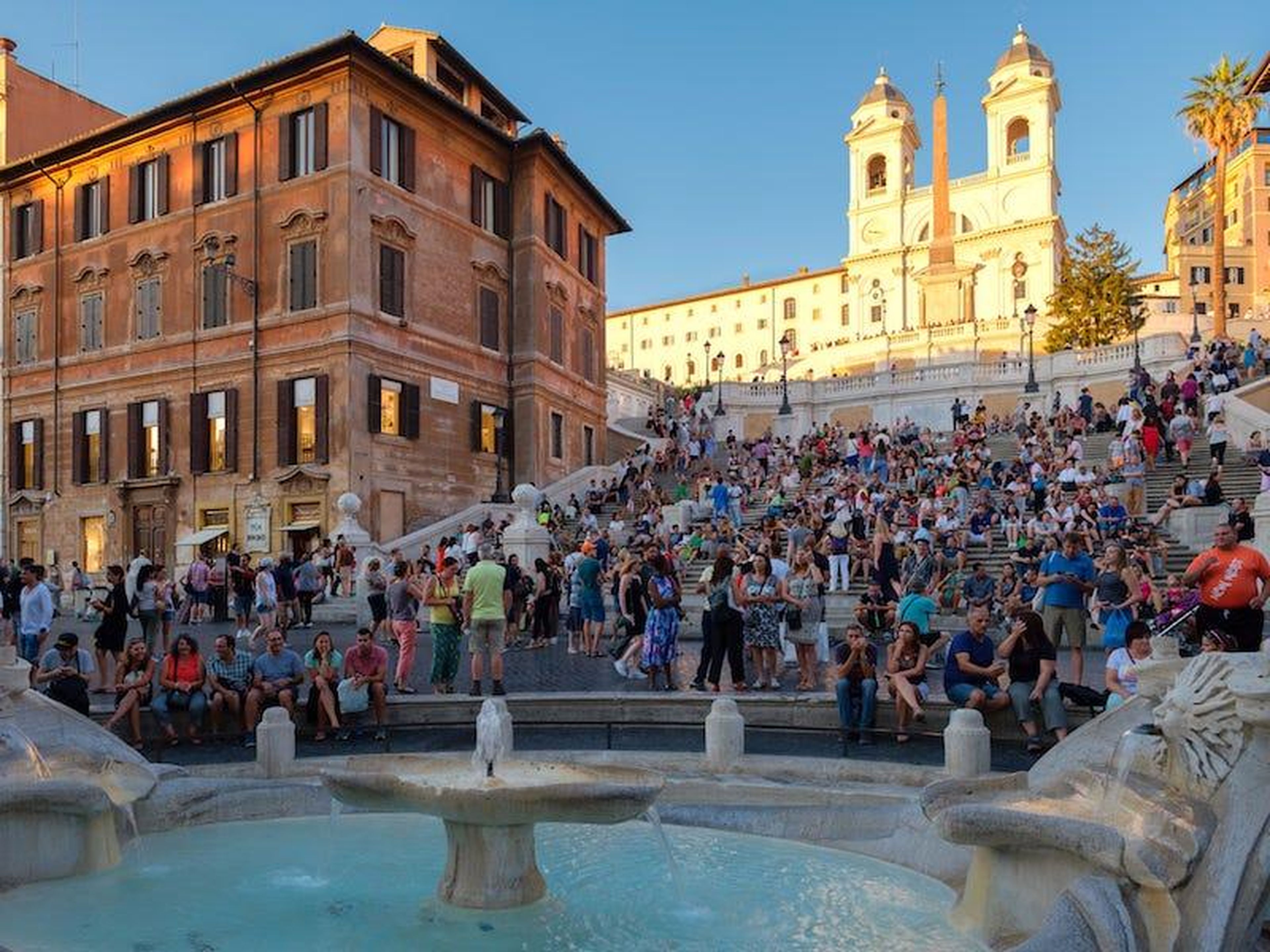 BEFORE: People love taking photos at the Spanish Steps in Rome.