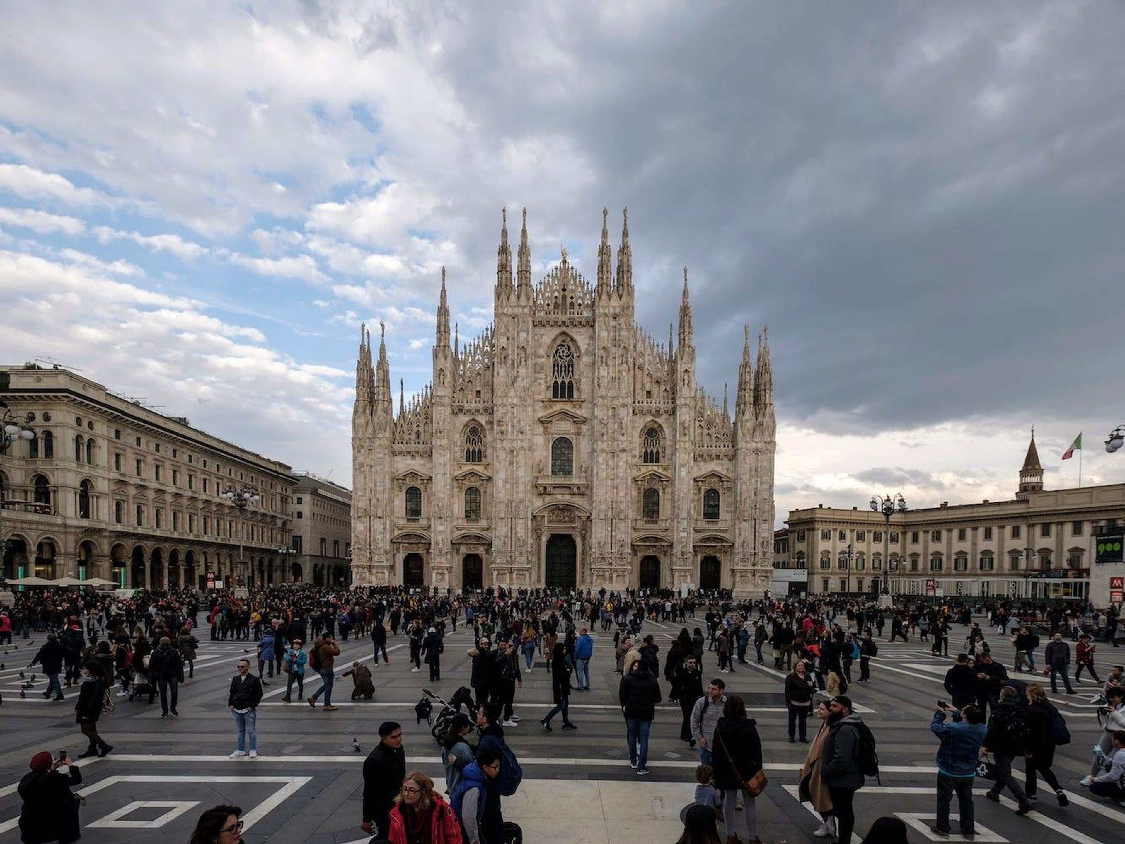 BEFORE: The Piazza del Duomo in Milan is one of the city's top attractions.