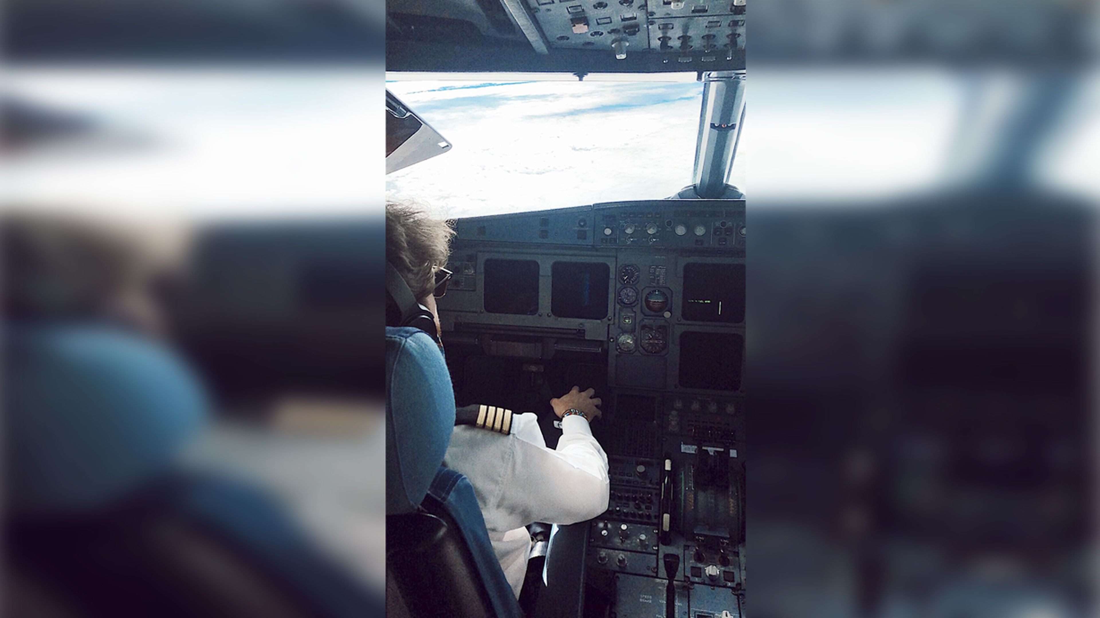 Piloto durante un vuelo