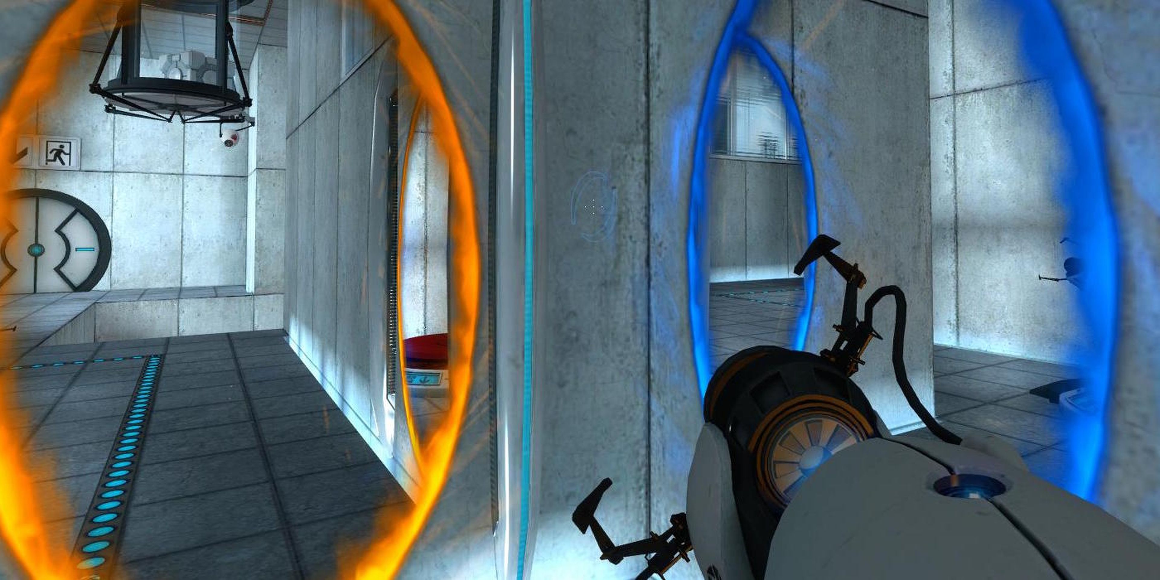 Portal desktop. Игра Portal 2. Портал 2 порталы. Портал 1 в half-Life 2. Портал из халф лайф 2.