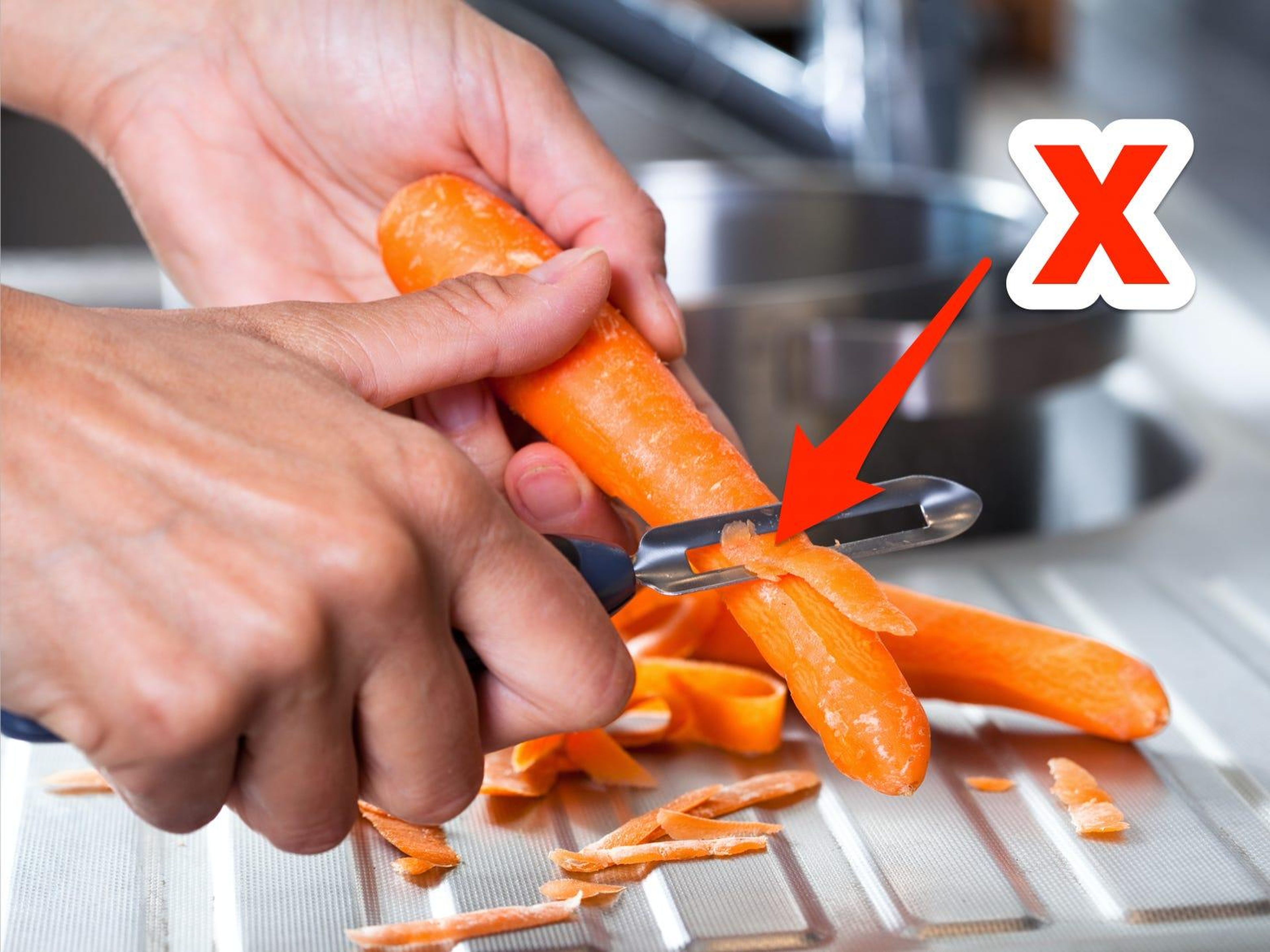 Las pieles de zanahoria están llenas de nutrientes.
