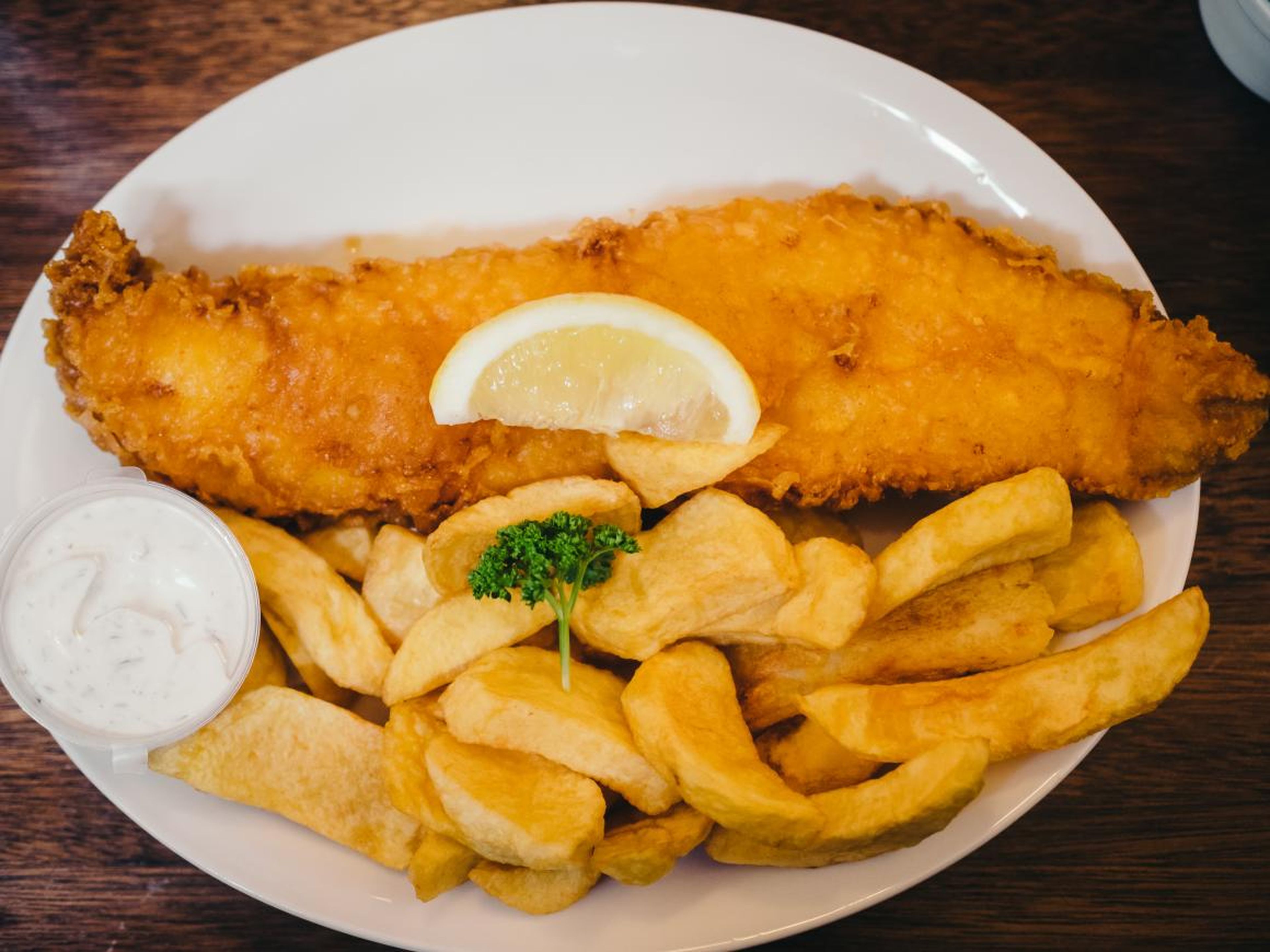 Fish and chips, una tradición británica.