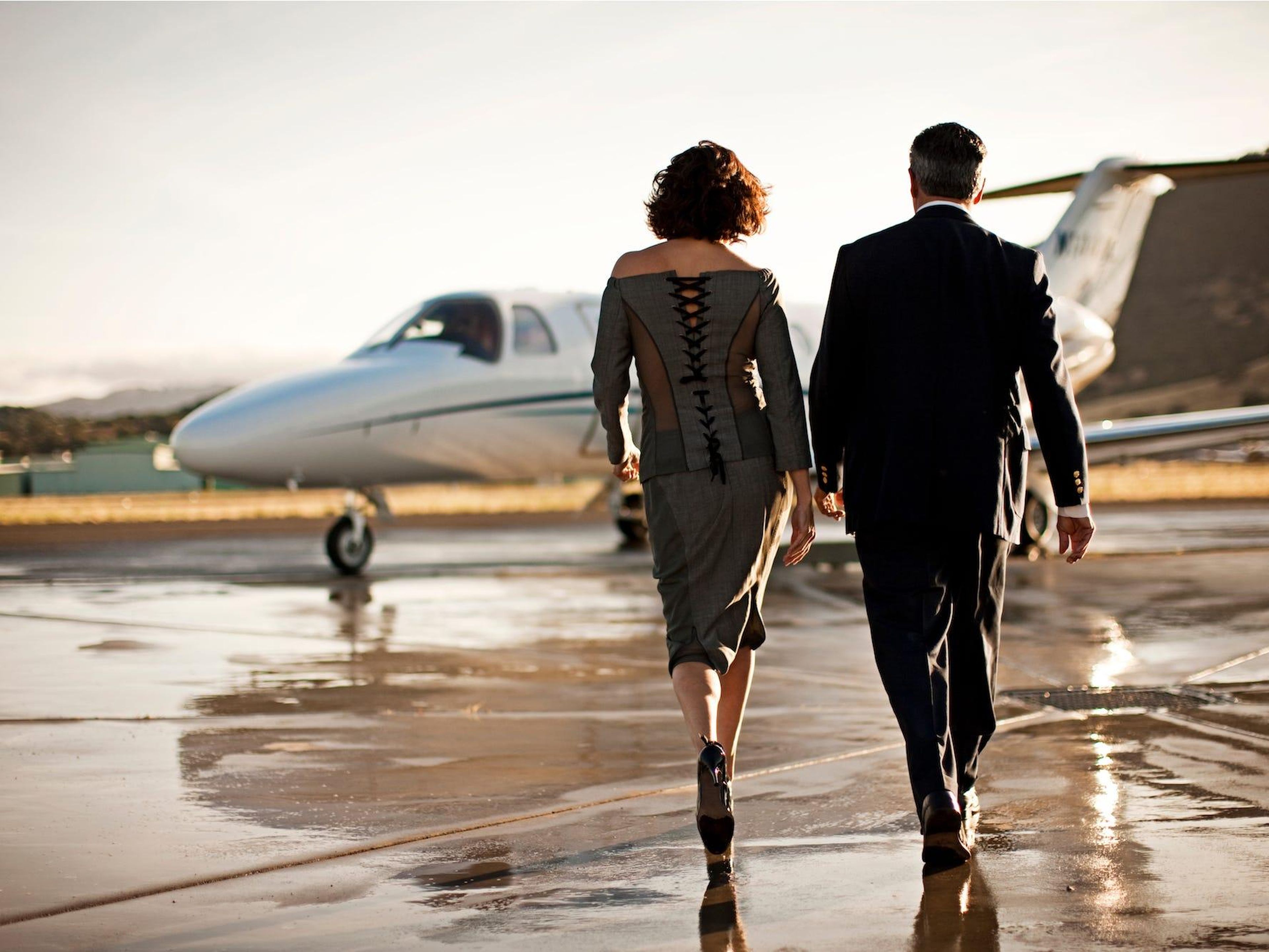 While commercial airlines suffer, the private jet business is booming.