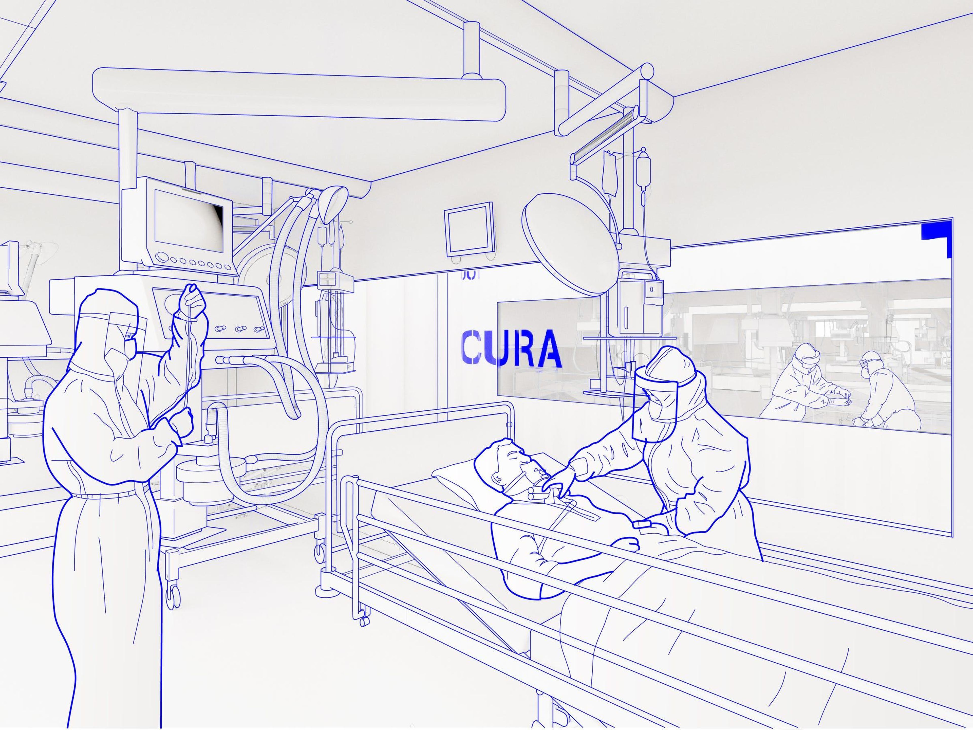 Diseño interior de un CURA pod.
