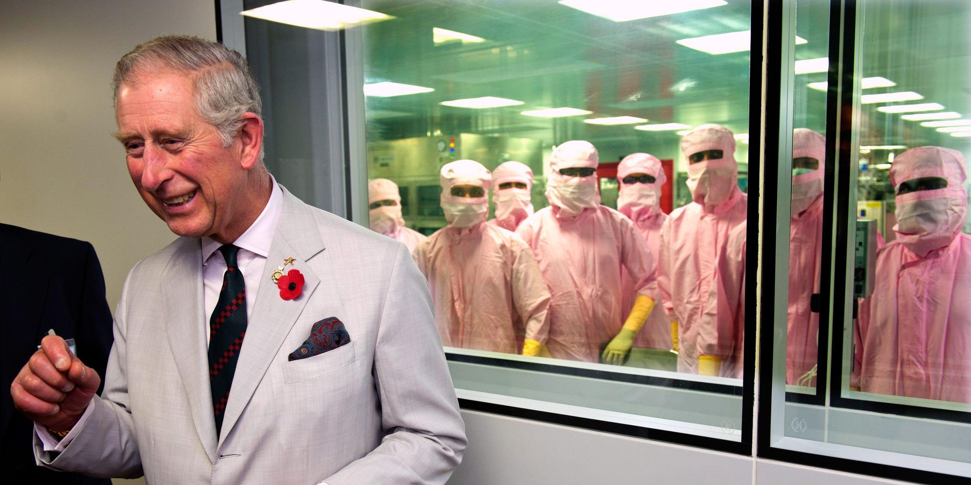 Prince Charles visiting the Serum Institute in November 2013.