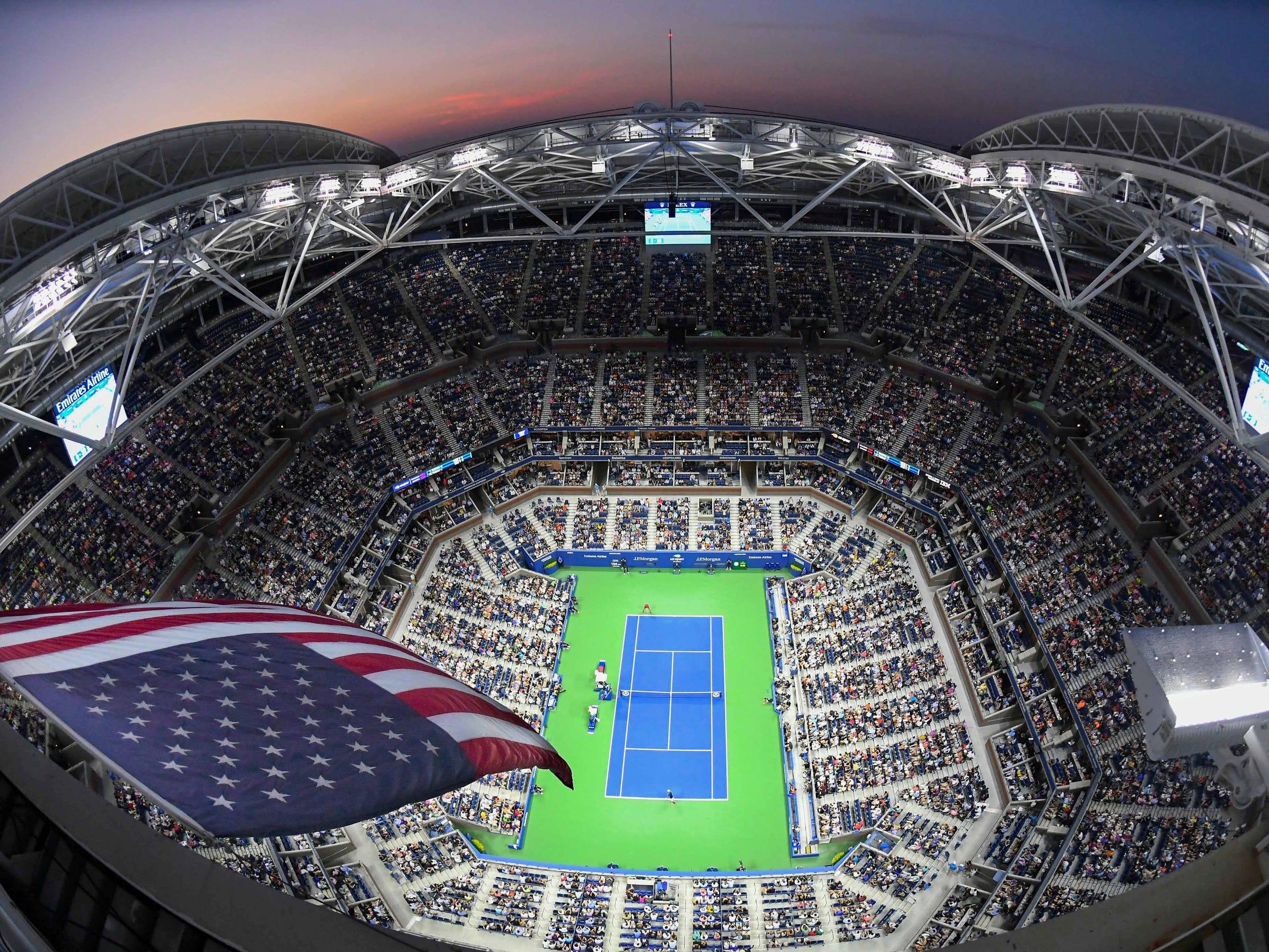 La pista central del US Open de tenis.