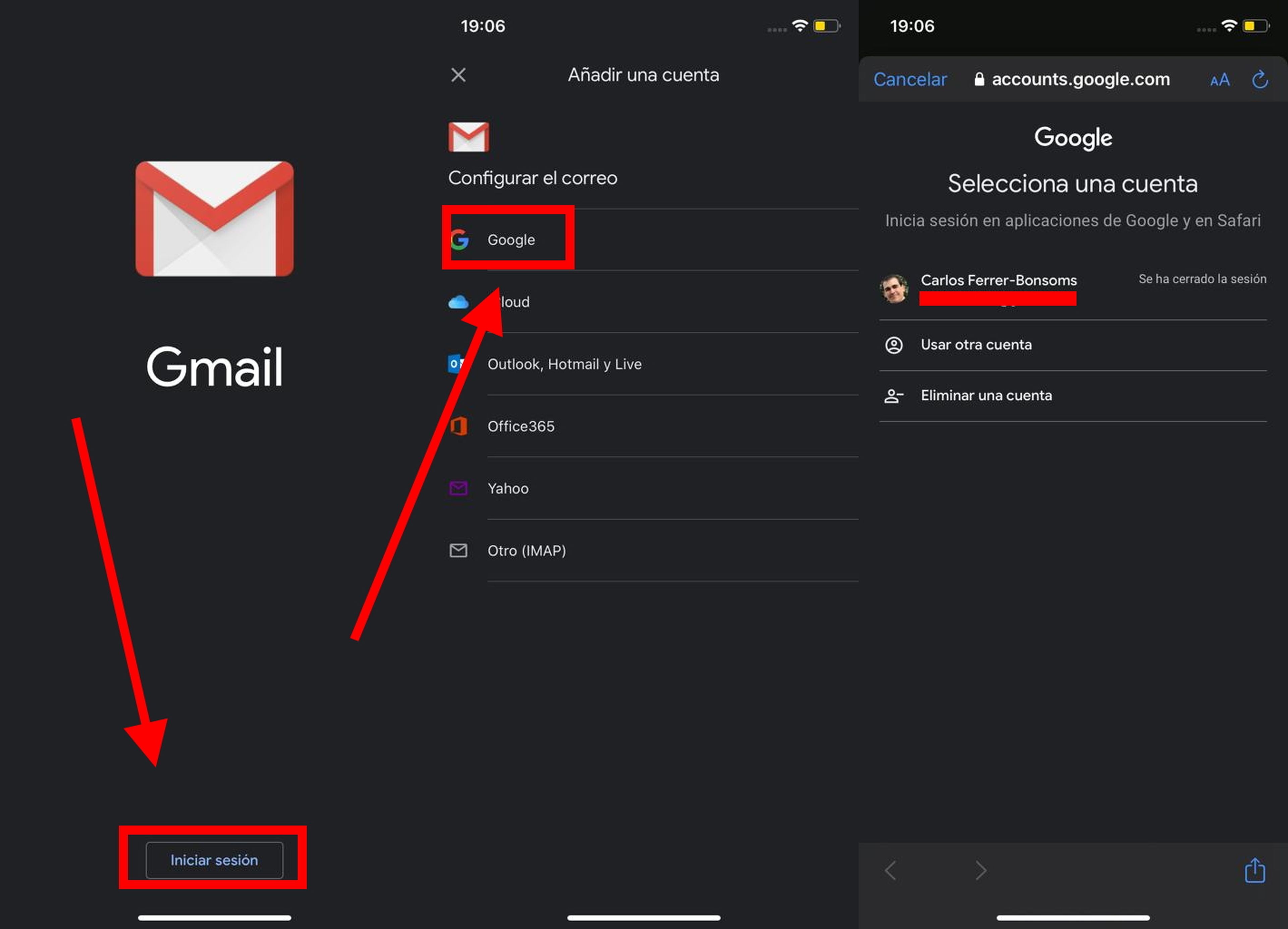 Cómo iniciar sesión en Gmail en el móvil