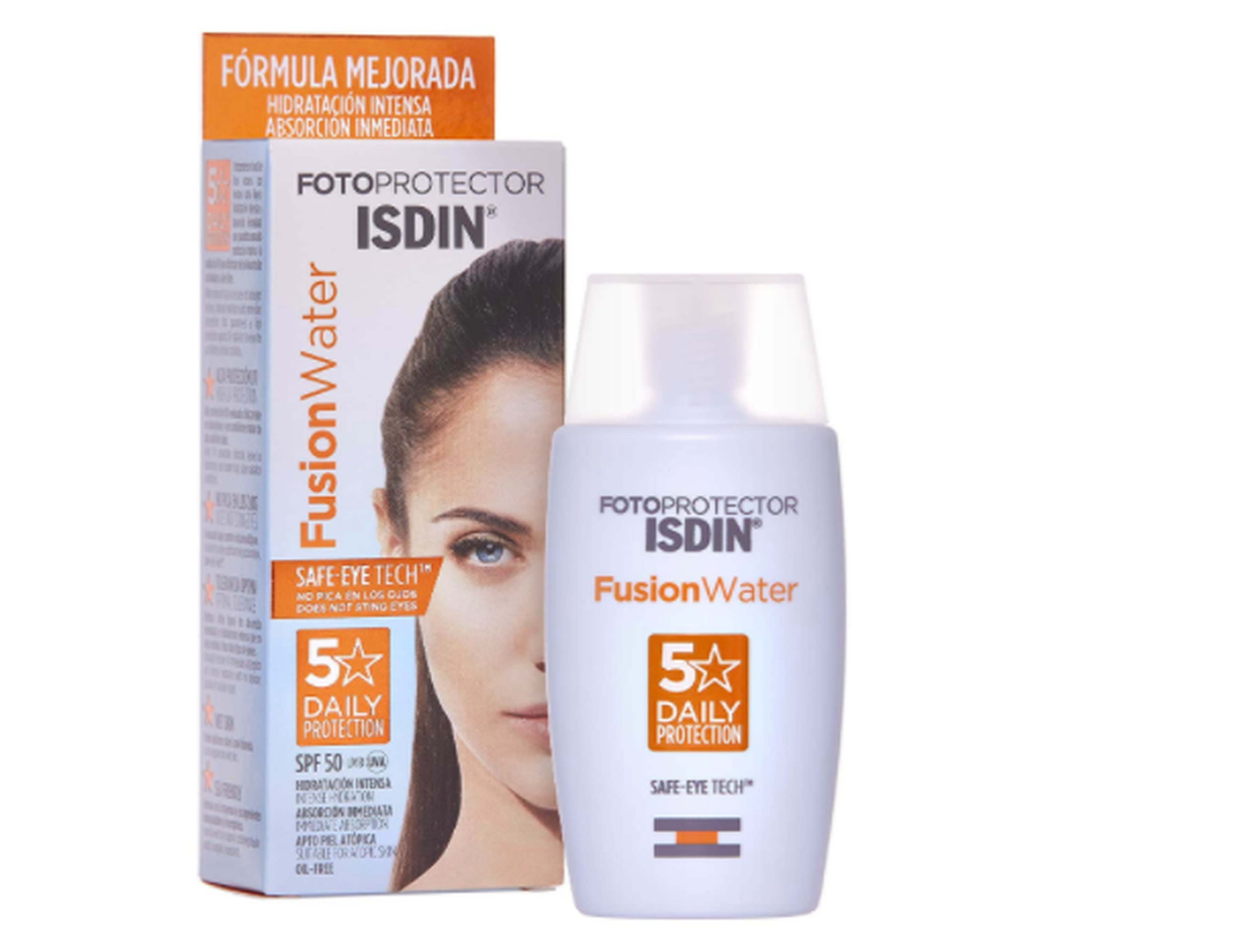 ISDIN Fusion Water: fotoprotector facial ultra-ligero SPF 50.