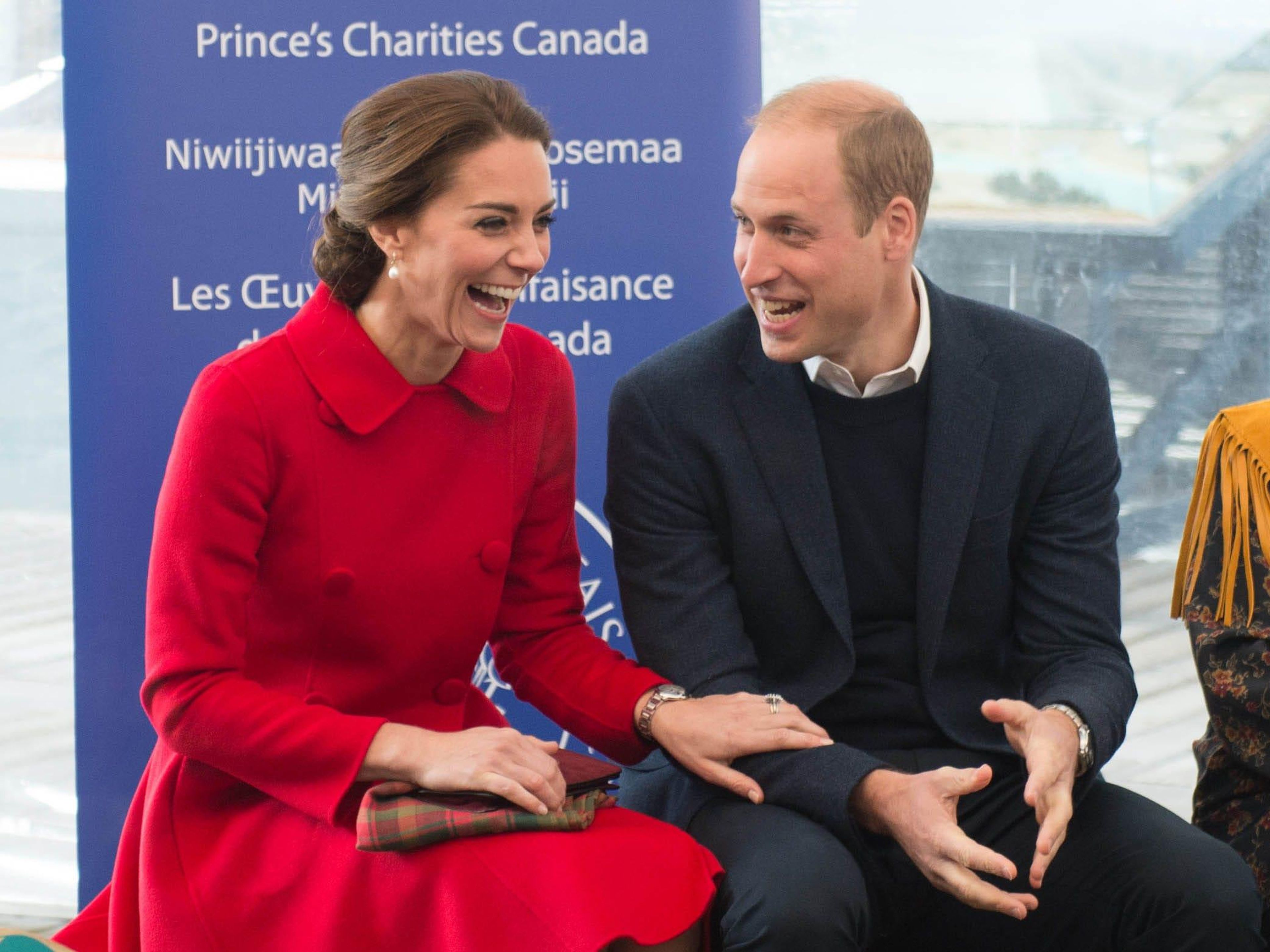Kate Middleton y el Príncipe William en Canadá en 2016.