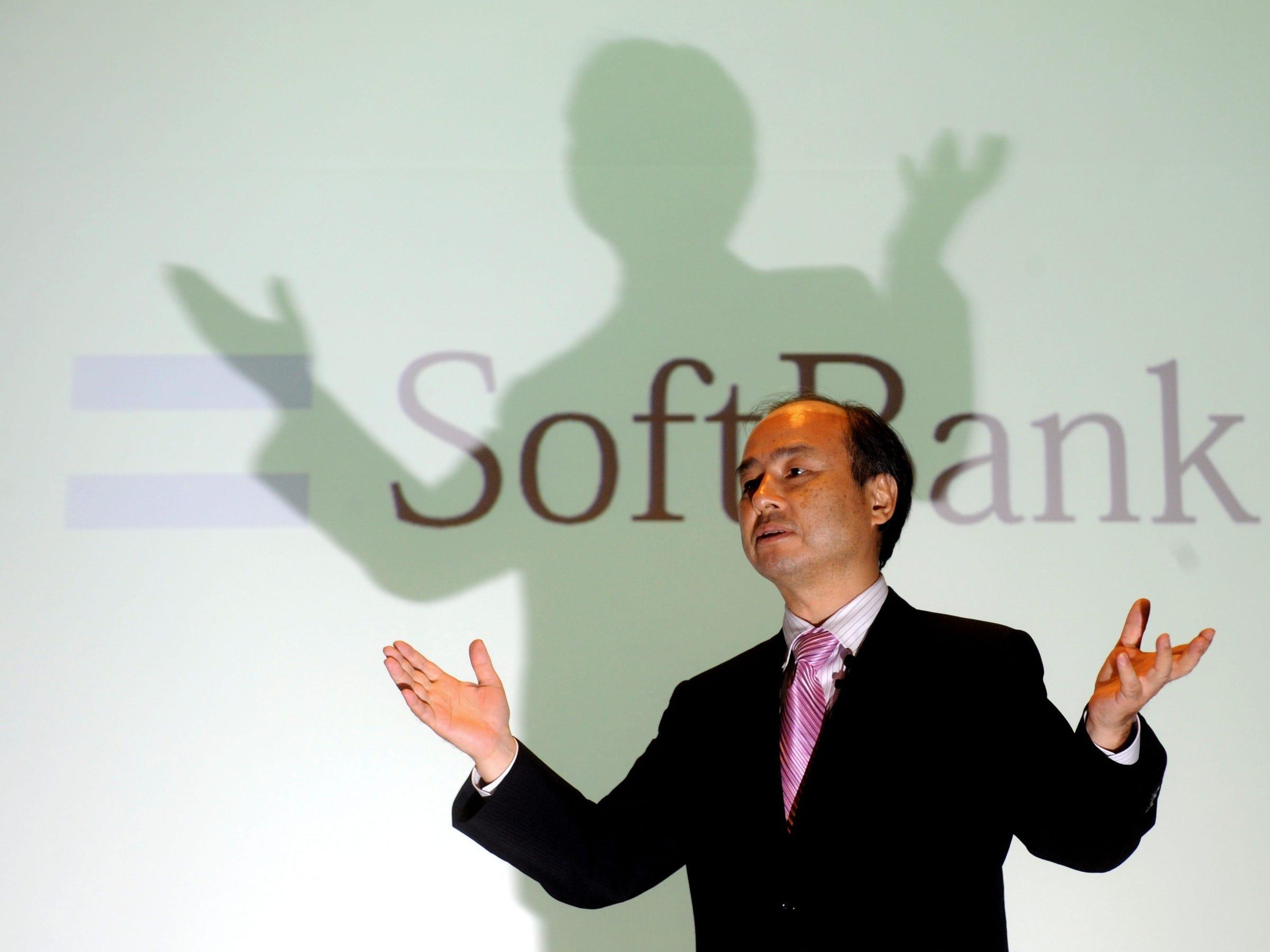 Masayoshi Son, the chief of Japanese Internet and telecom giant Softbank, delivers a speech during a press conference in Seoul on June 20, 2011.
