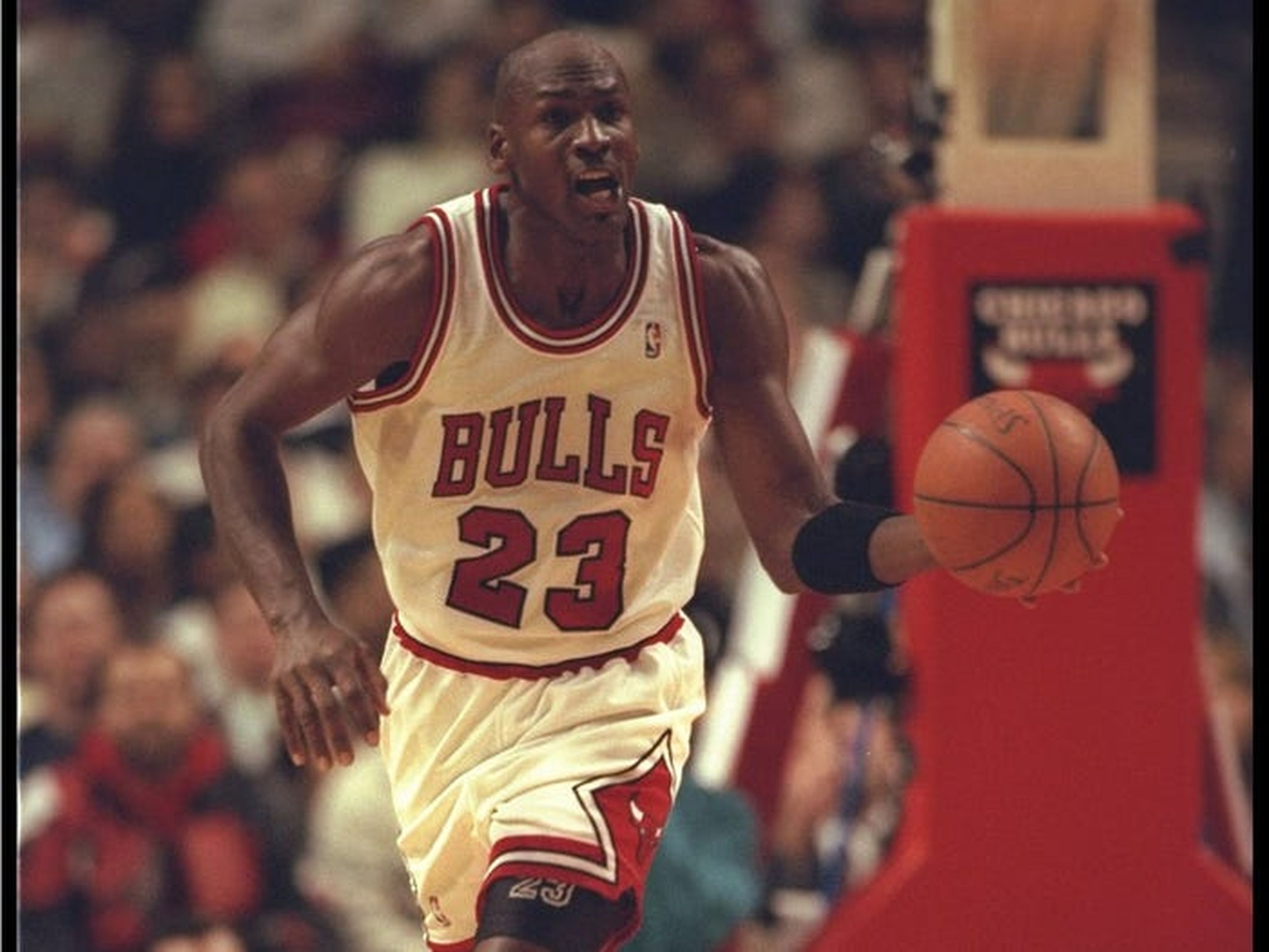 Michael Jordan en un partido.