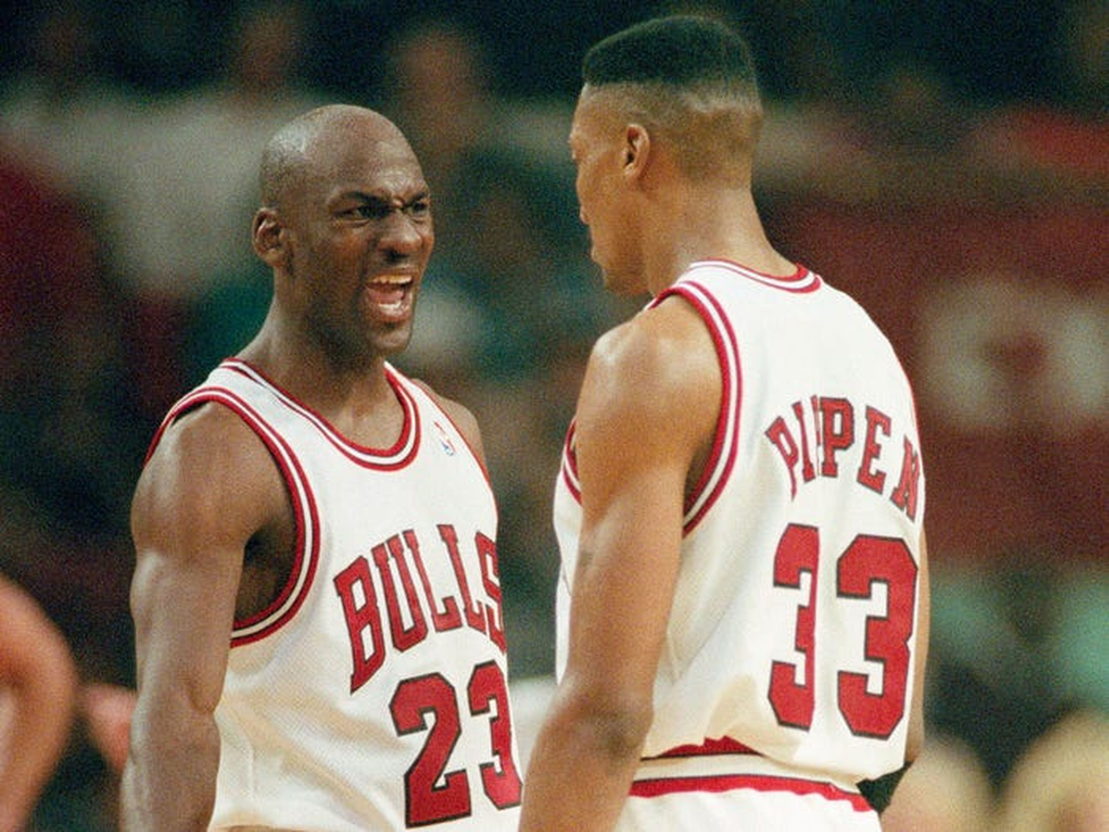 Michael Jordan con Scottie Pippen.