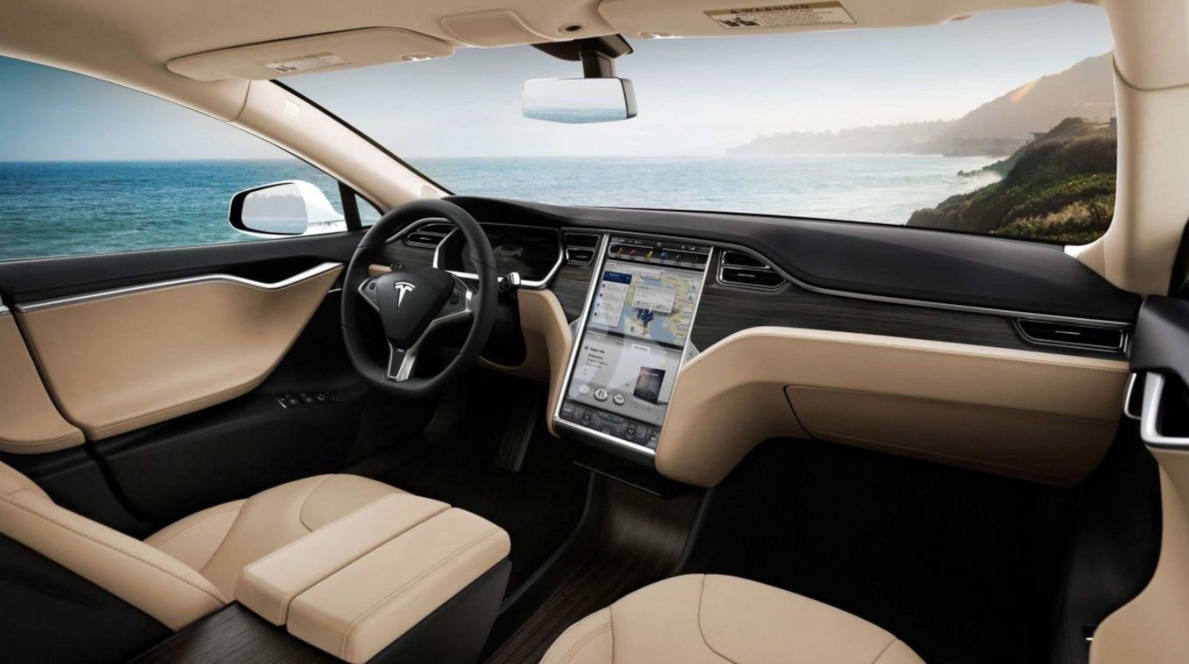 The Model S interior comes in basic black standard, regardless of trim. A few different interior options are on offer, for an extra $1,500. Exterior colors that aren't black also add $1,000, on up to "red multi-coat," which is $2