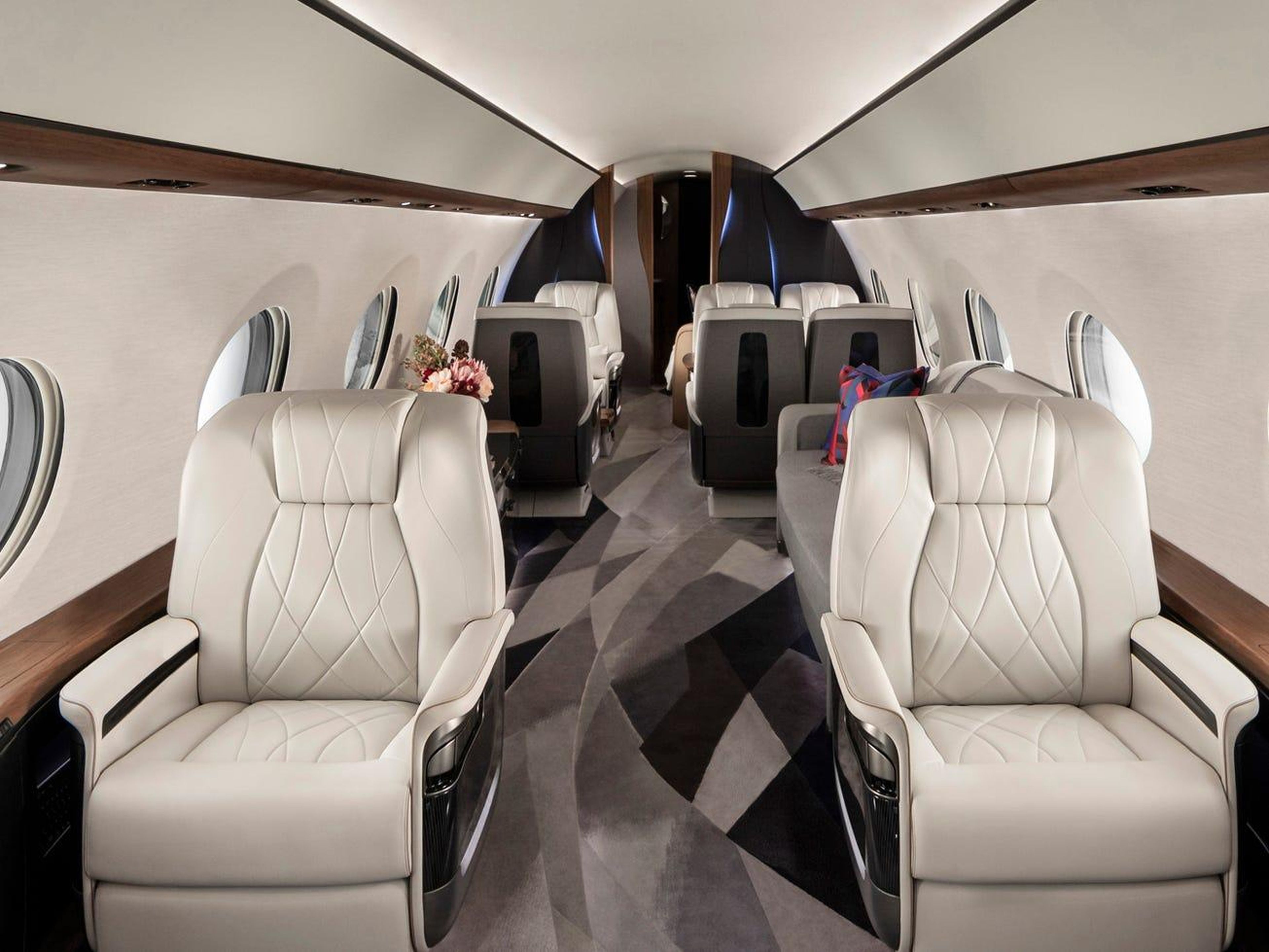 The new Gulfstream flagship also bests the Global 7500 in width and height by inches. The G700 comes in at six feet and three inches tall and eight feet and two inches wide.