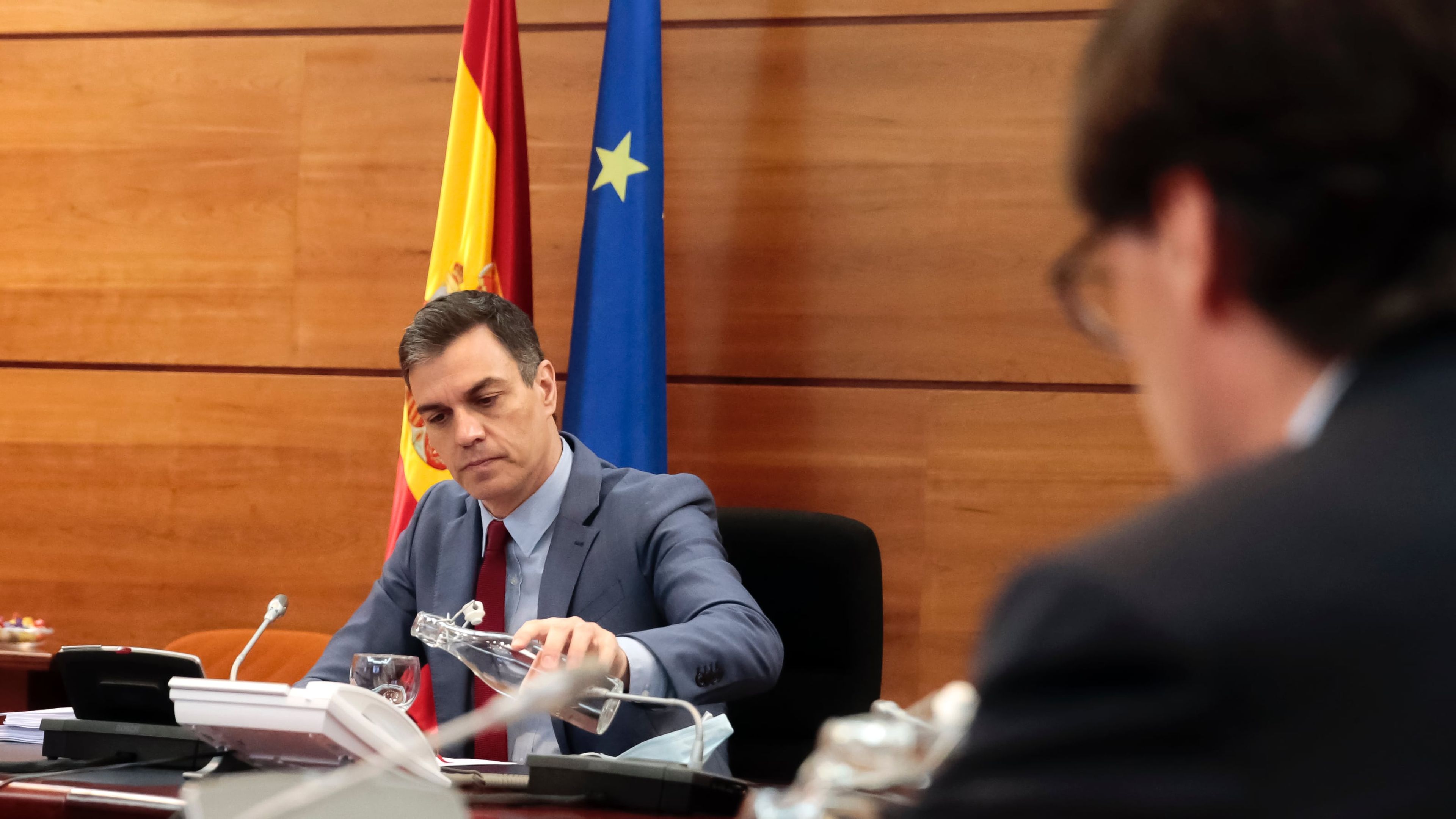 Pedro Sánchez, en el Consejo de Ministros del 19 de mayo de 2020.