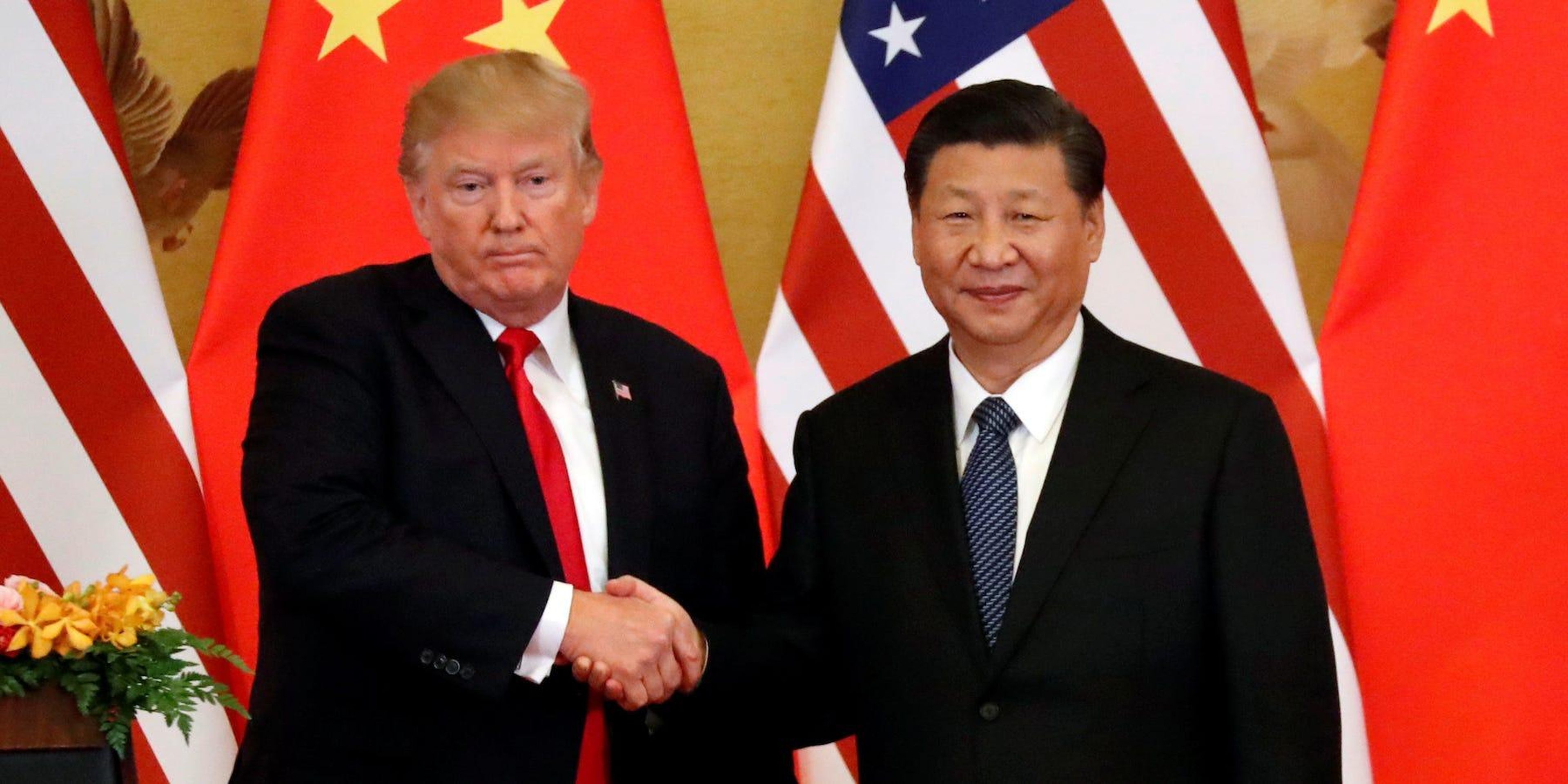 President Donald Trump and China's President Xi Jinping meet in Beijing in November.