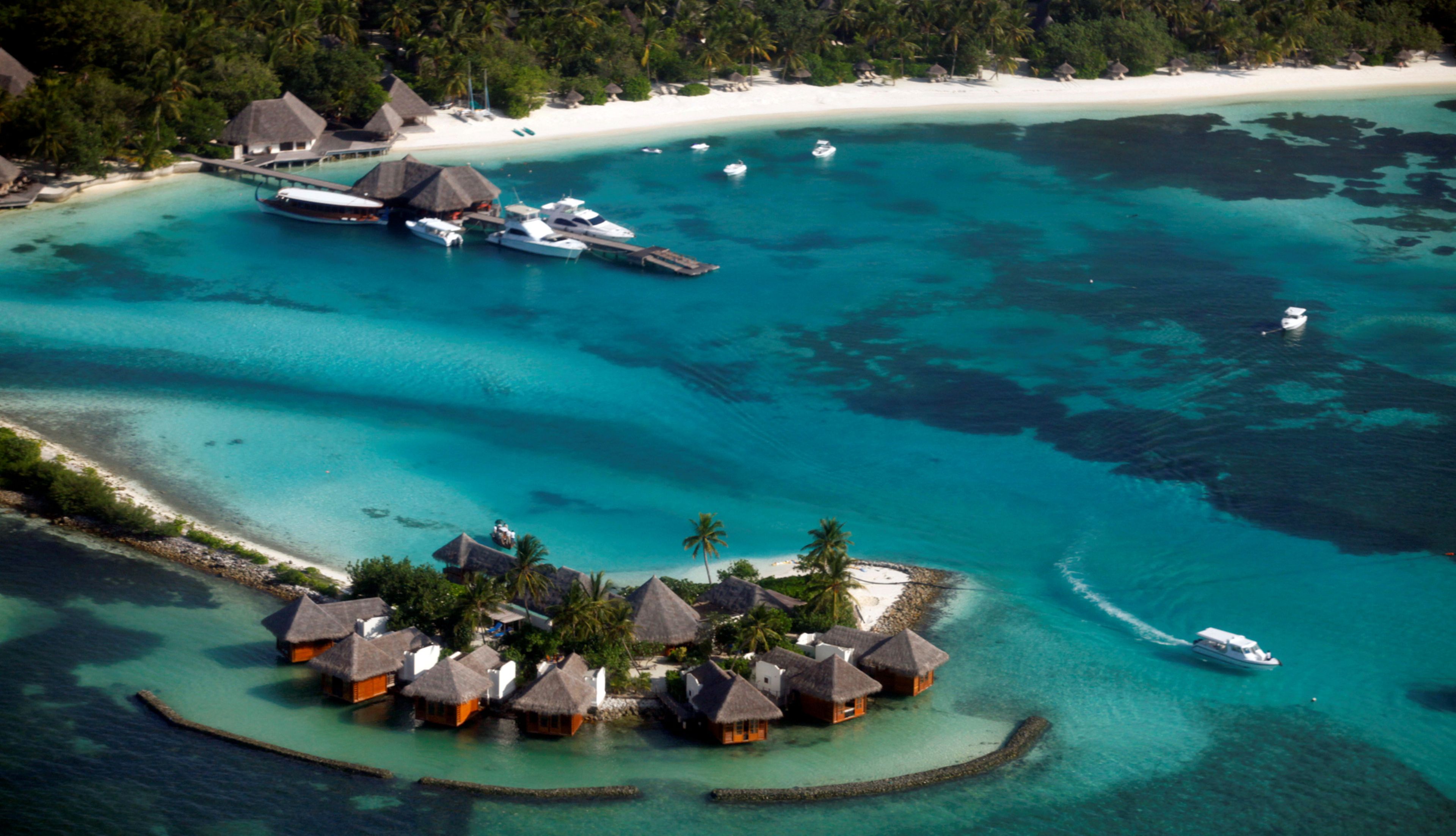 Un resort turístico en Male, capital de las islas Maldivas