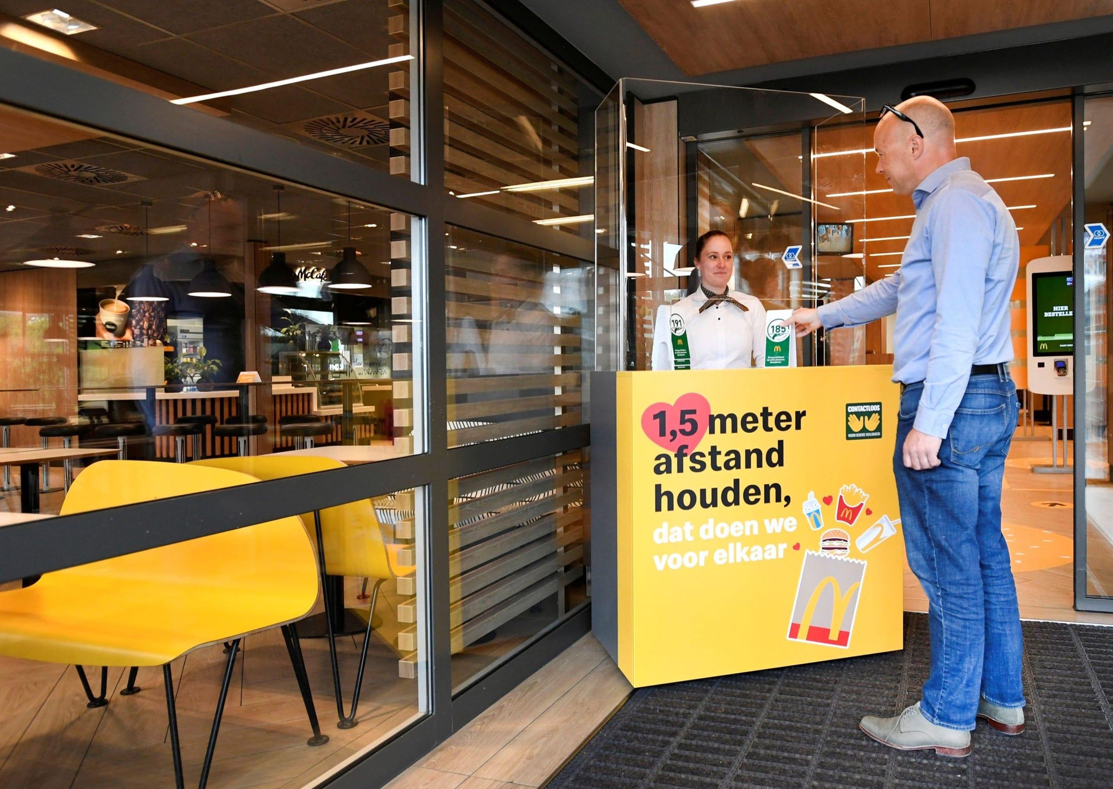 Restaurants have not yet reopened in the Netherlands, but if they do, customers will need to stay 1.5 meters or 5 feet away from each other.