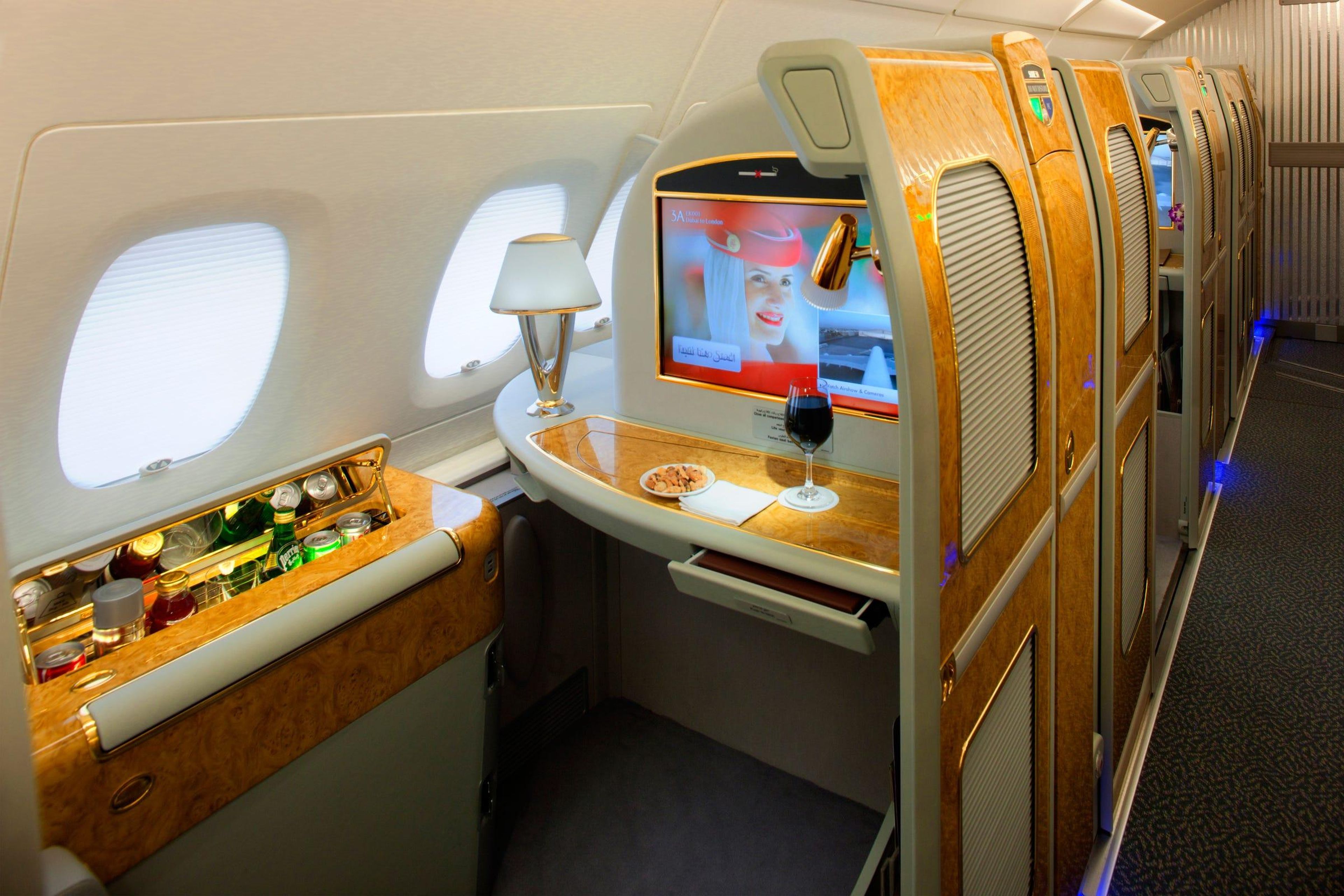 A private suite in Emirates' First Class.