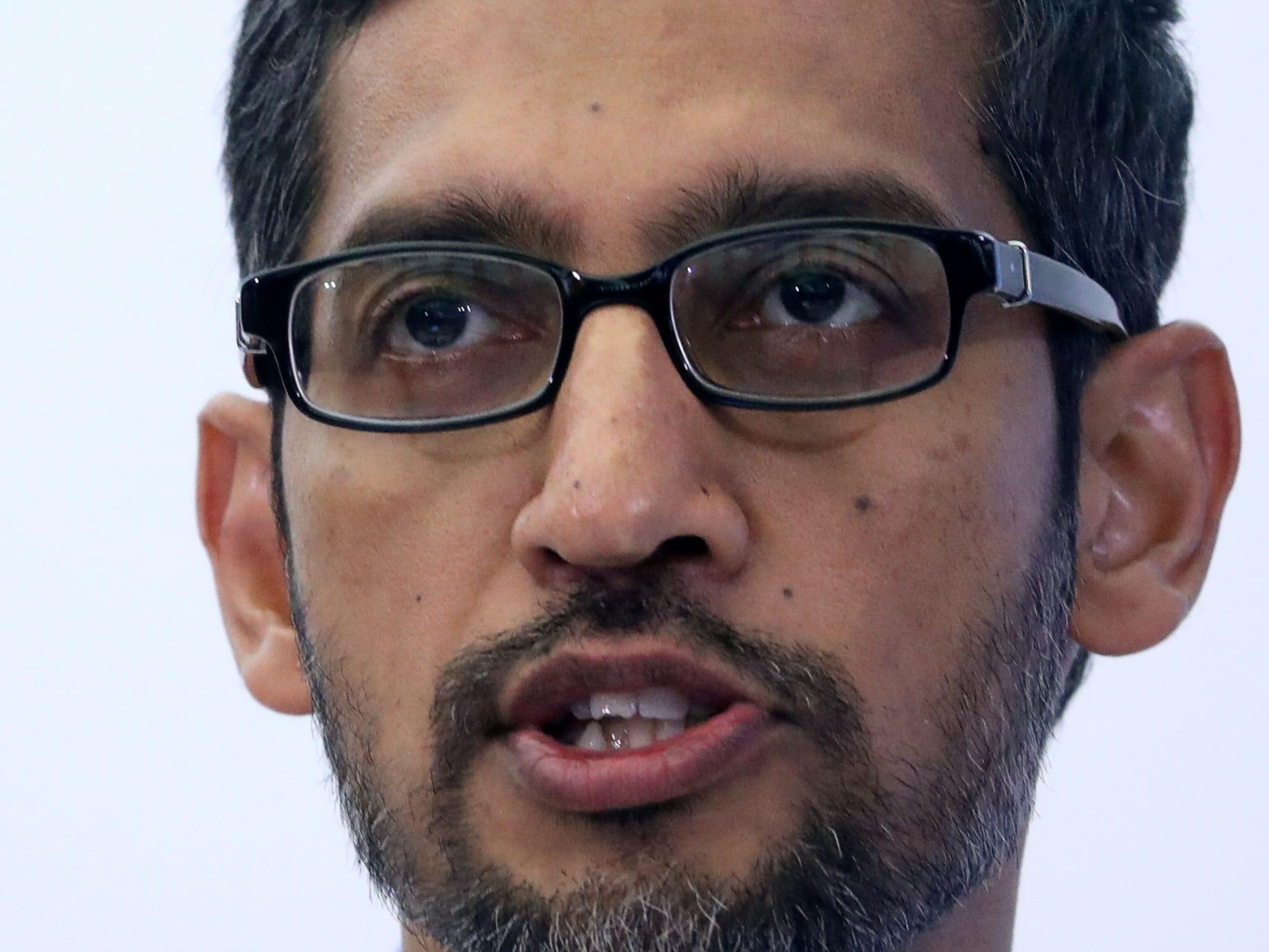 Sundar Pichai, CEO de Google y Alphabet, en una conferencia en Bruselas en enero de 2020.