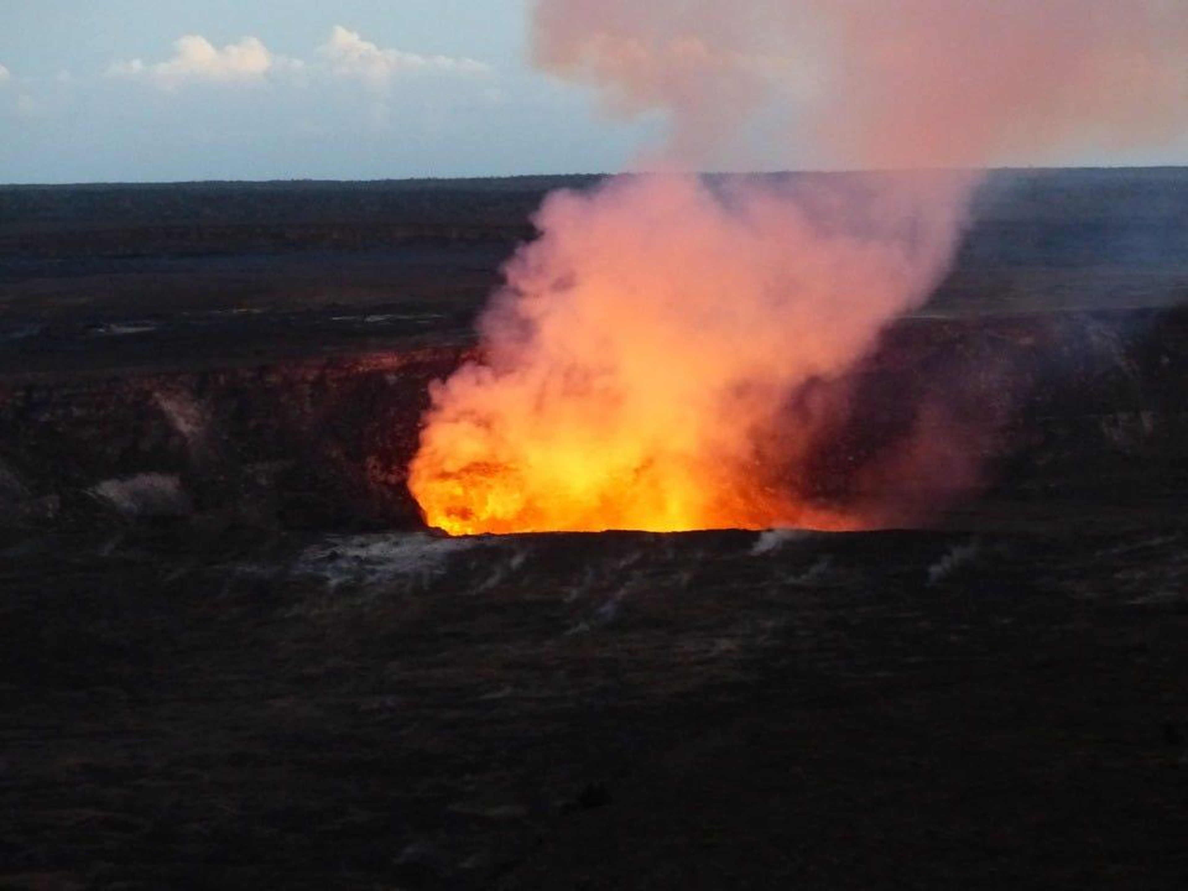 El área del Monte Kilauea es de aproximadamente 9,5 kilómetros cuadrados.
