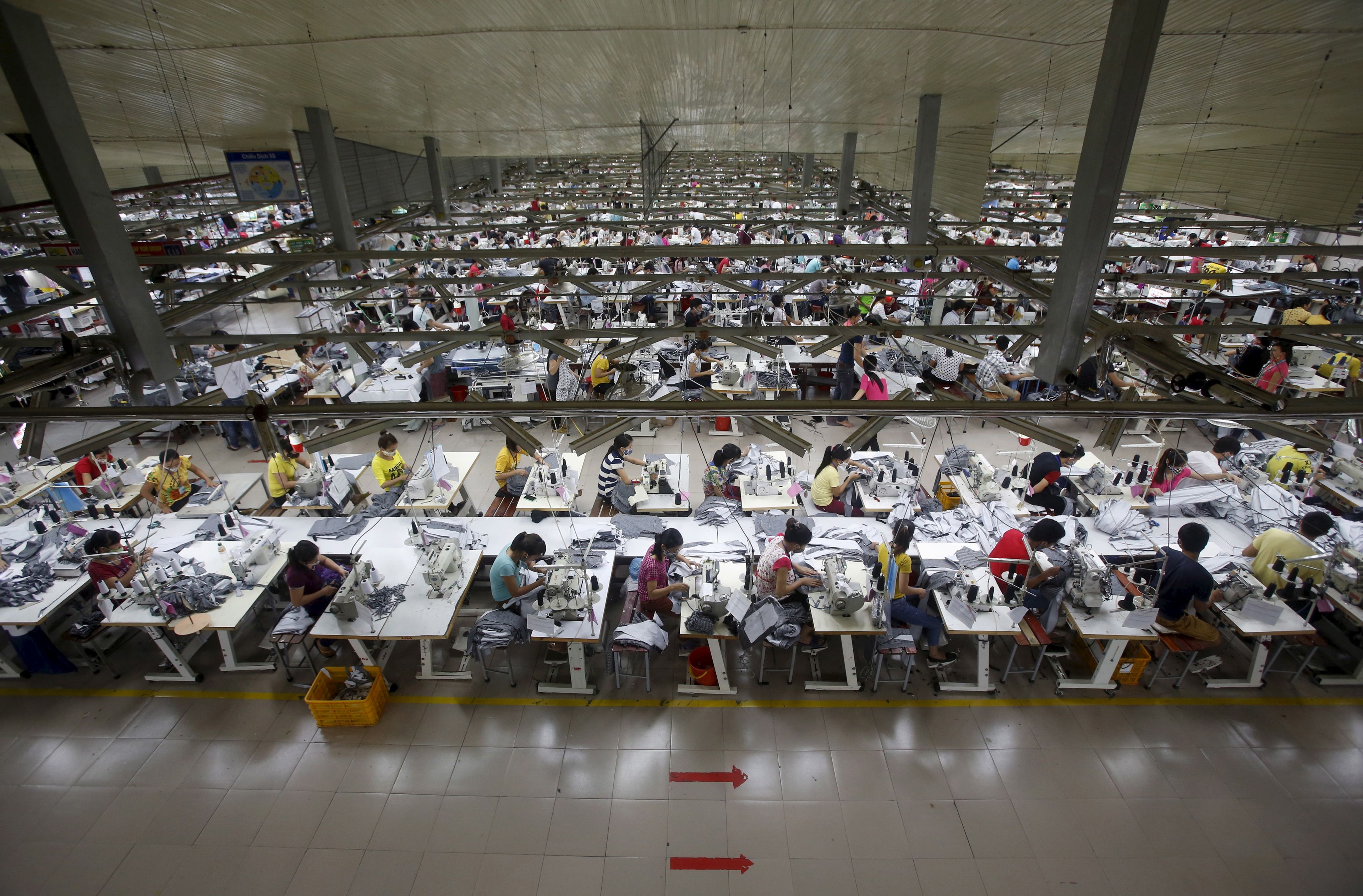 Una fábrica textil en Vietnam