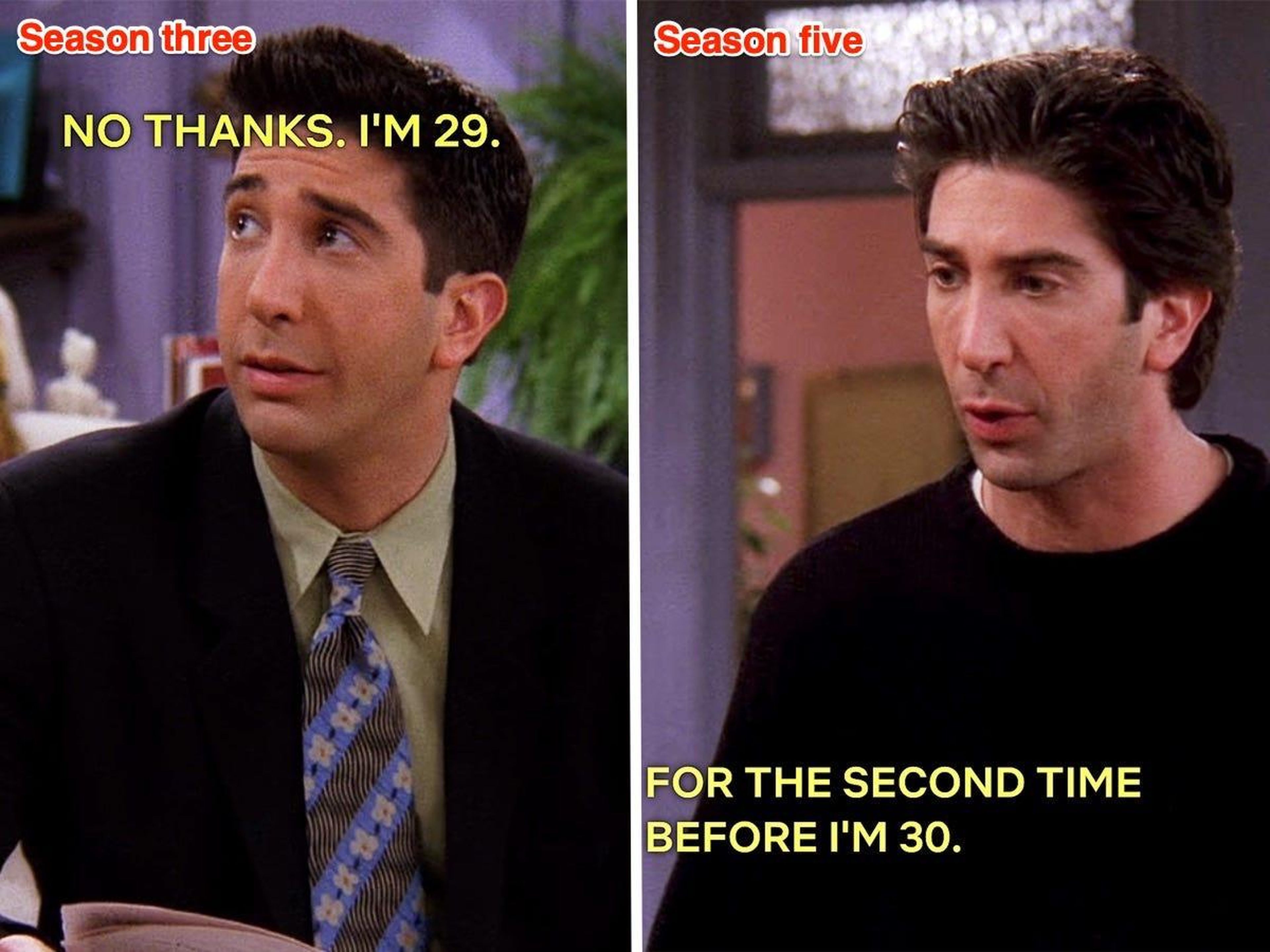 Ross en 'El de cuando Monica y Richard sólo son amigos' y 'El que Phoebe odia la PBS'..