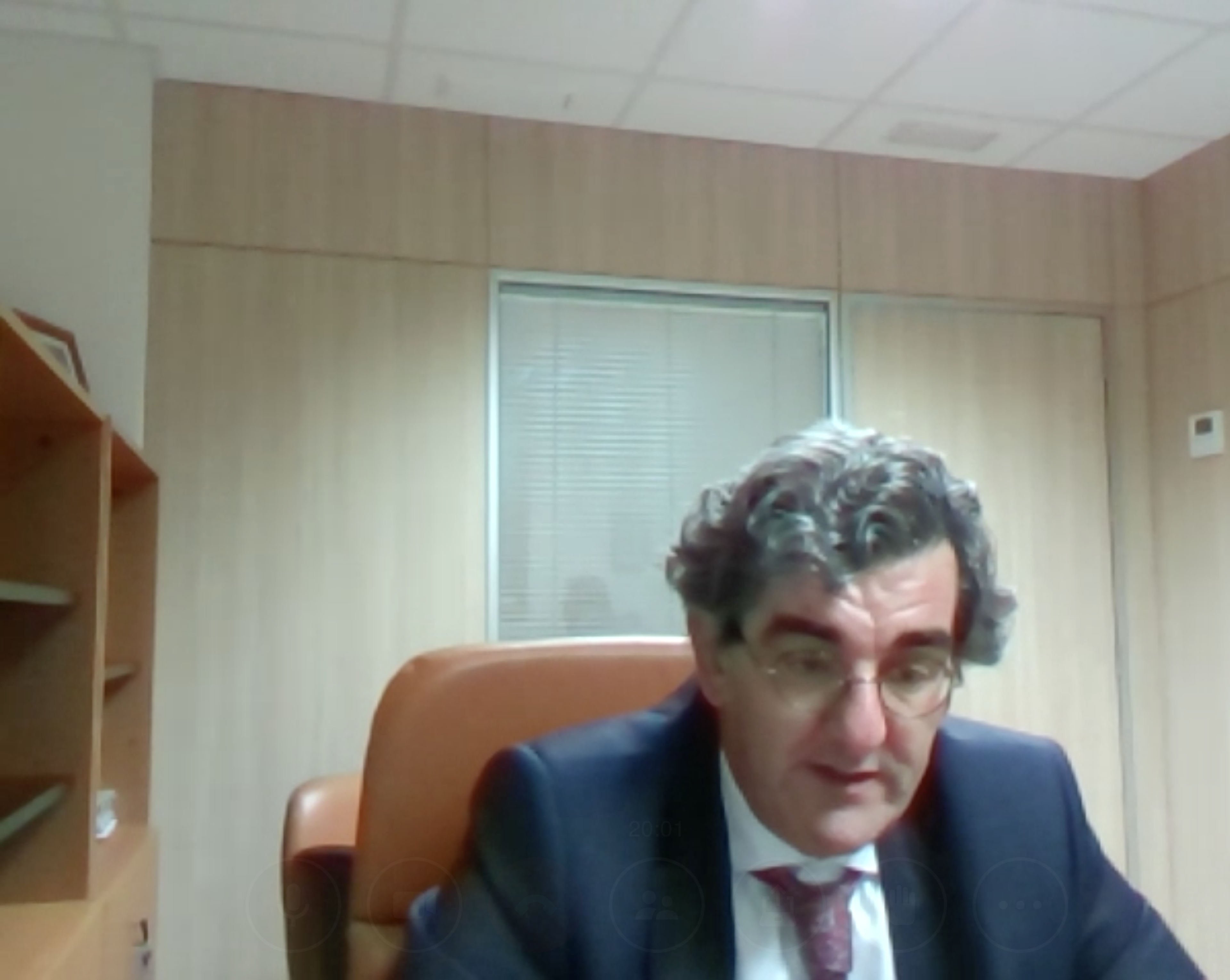 Juan Abarca, en un momento de la entrevista realizada por videoconferencia.