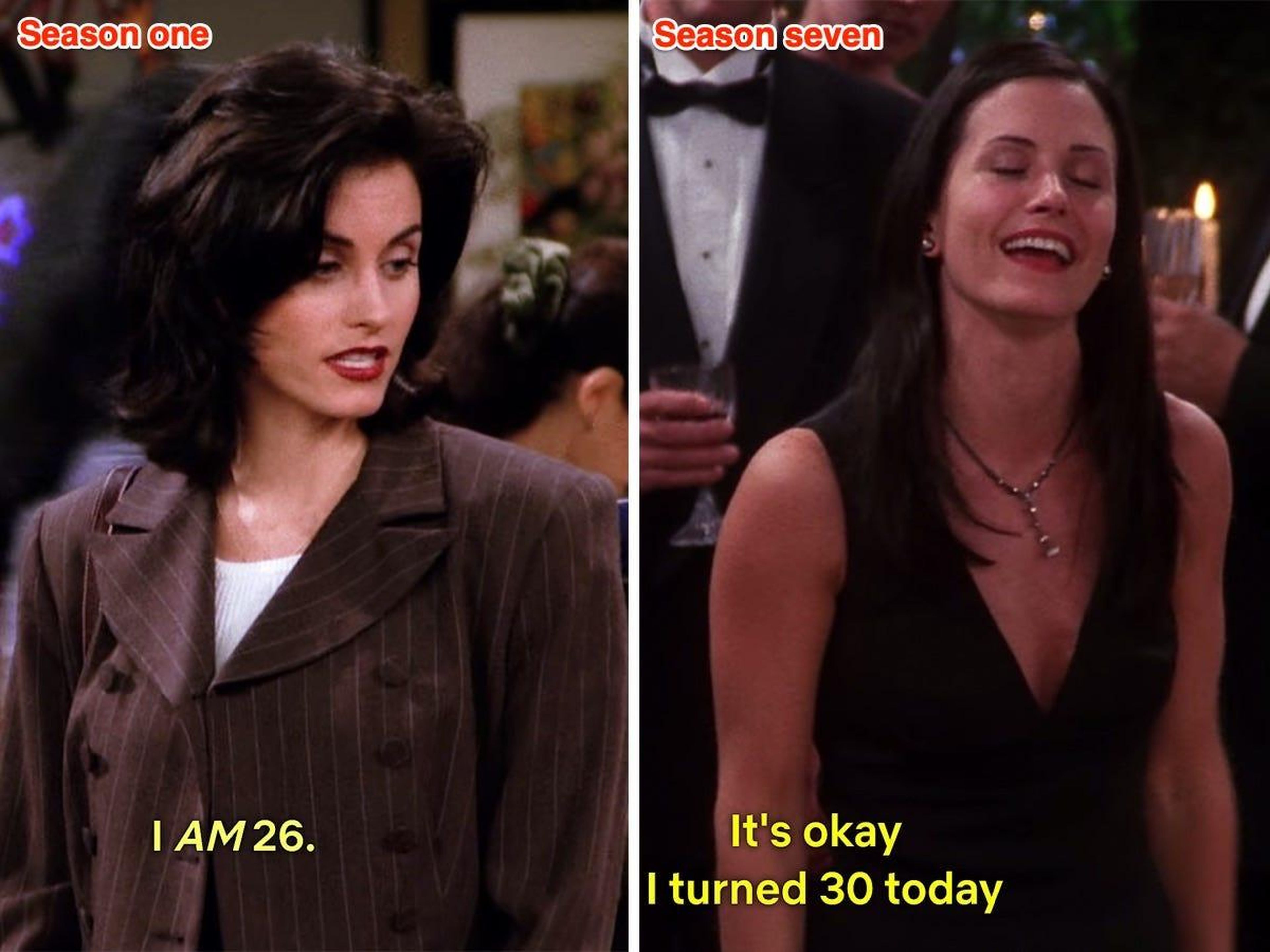 Monica en 'El del factor lío' y 'En el que todos cumplen treinta'.