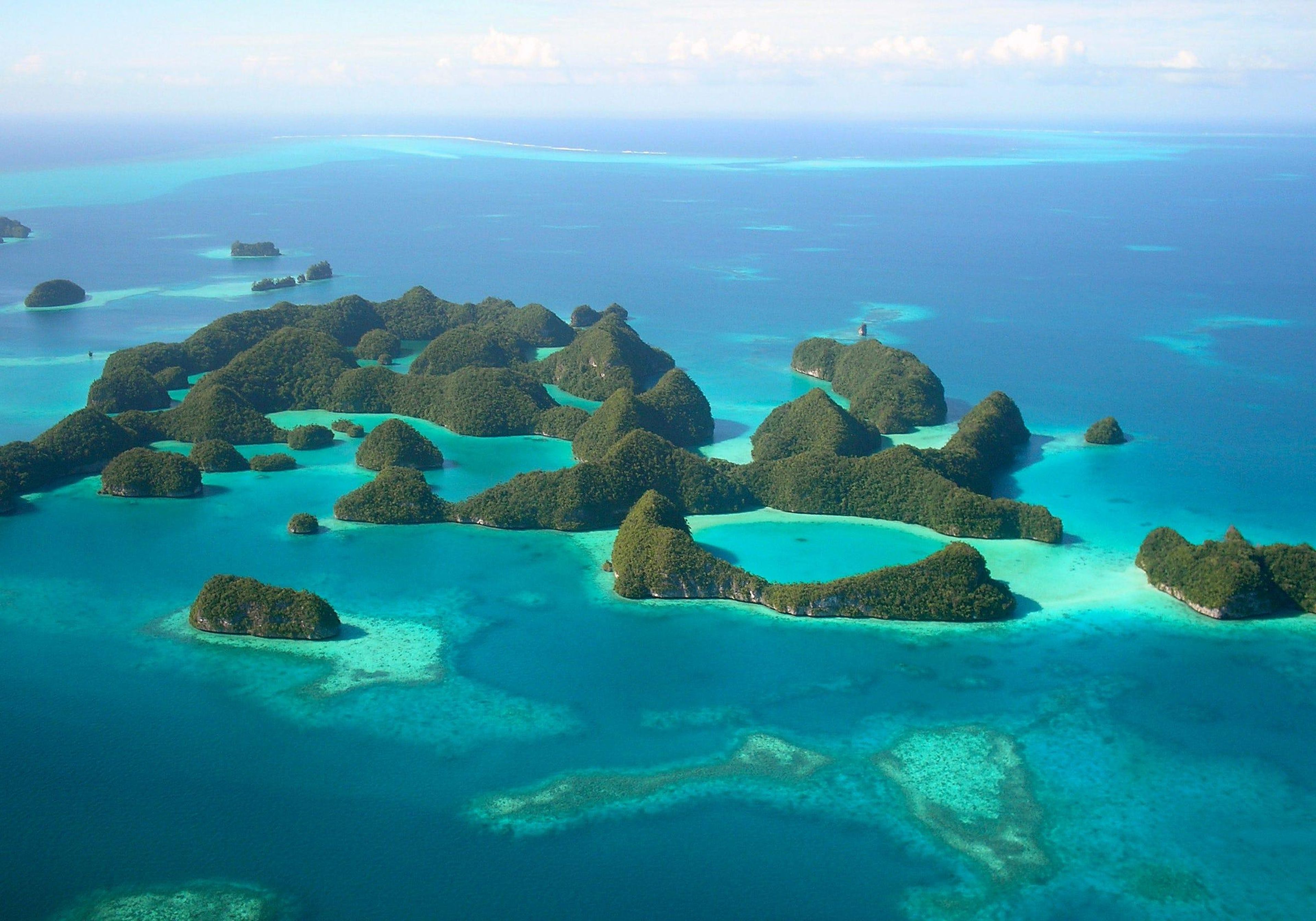 Palau, una nación de islas poco pobladas del Pacífico rodeadas de aguas turquesas repletas de peces y almejas gigantes